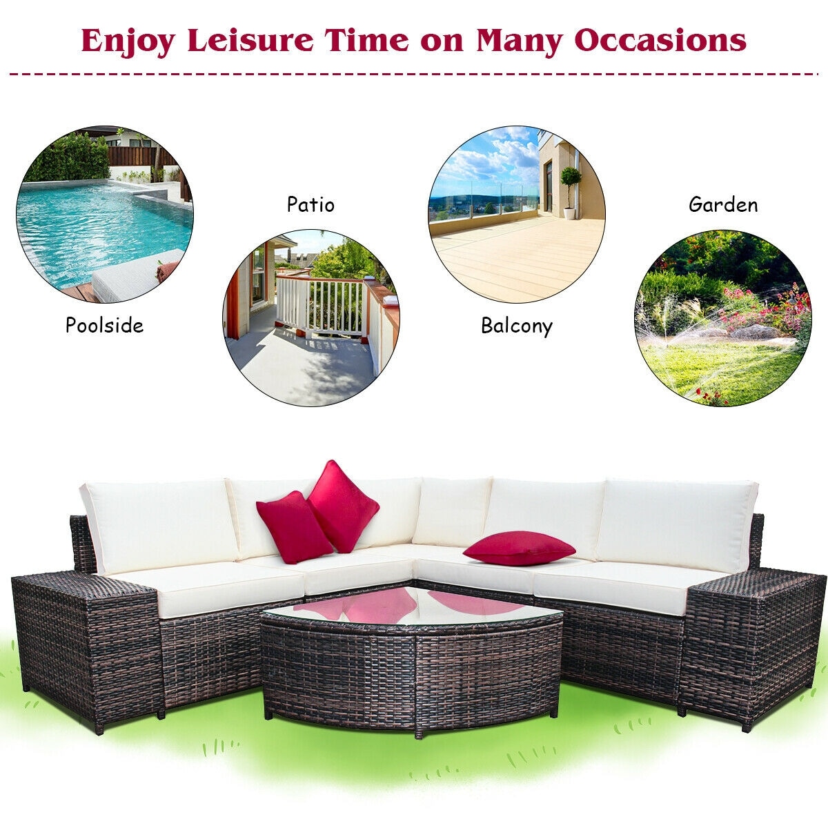 Forclover HBV-HW664WH Patio-Sofas-Daybeds - View #7
