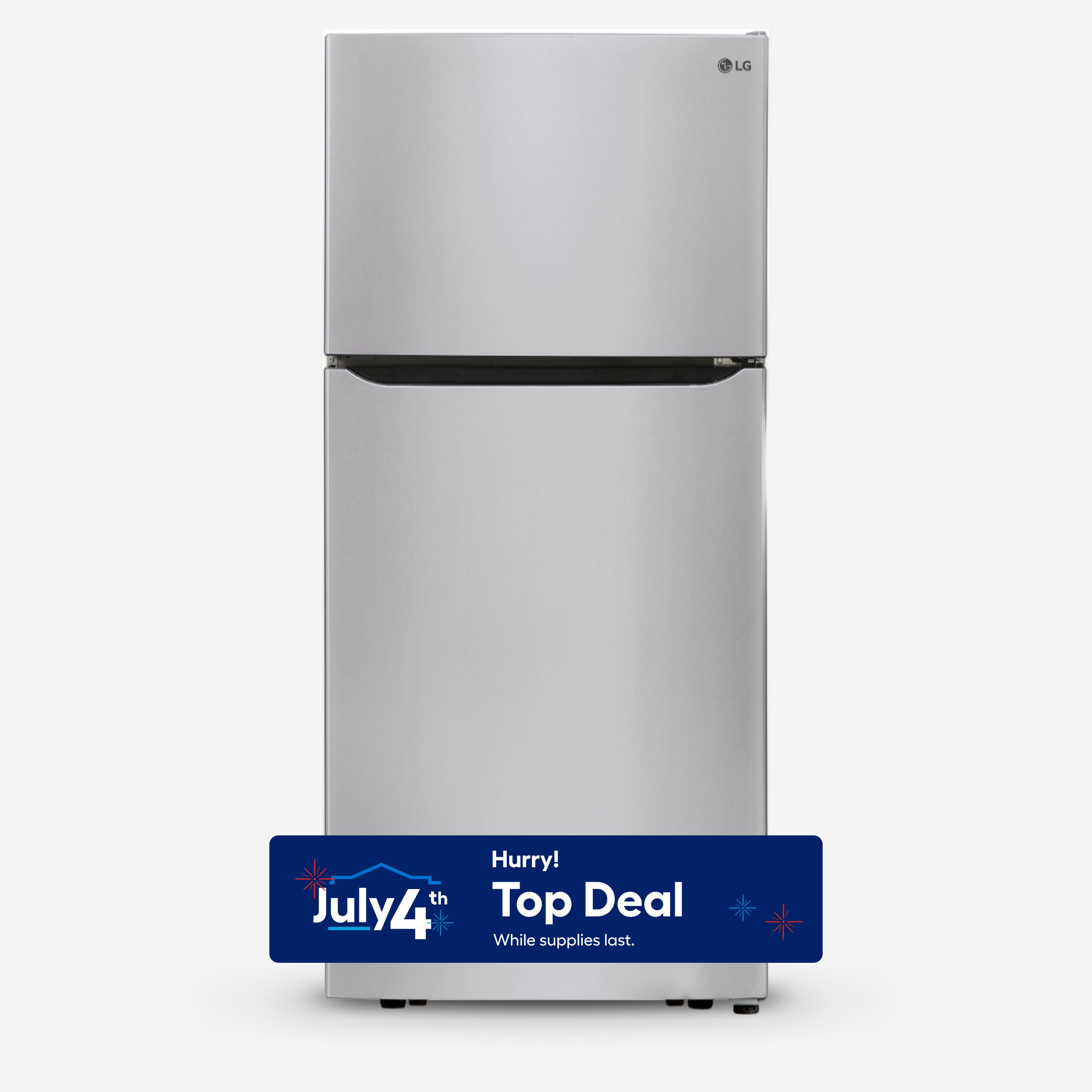 LG 20.2-cu ft Top-Freezer Refrigerator ( Stainless Steel ) ENERGY STAR Certified