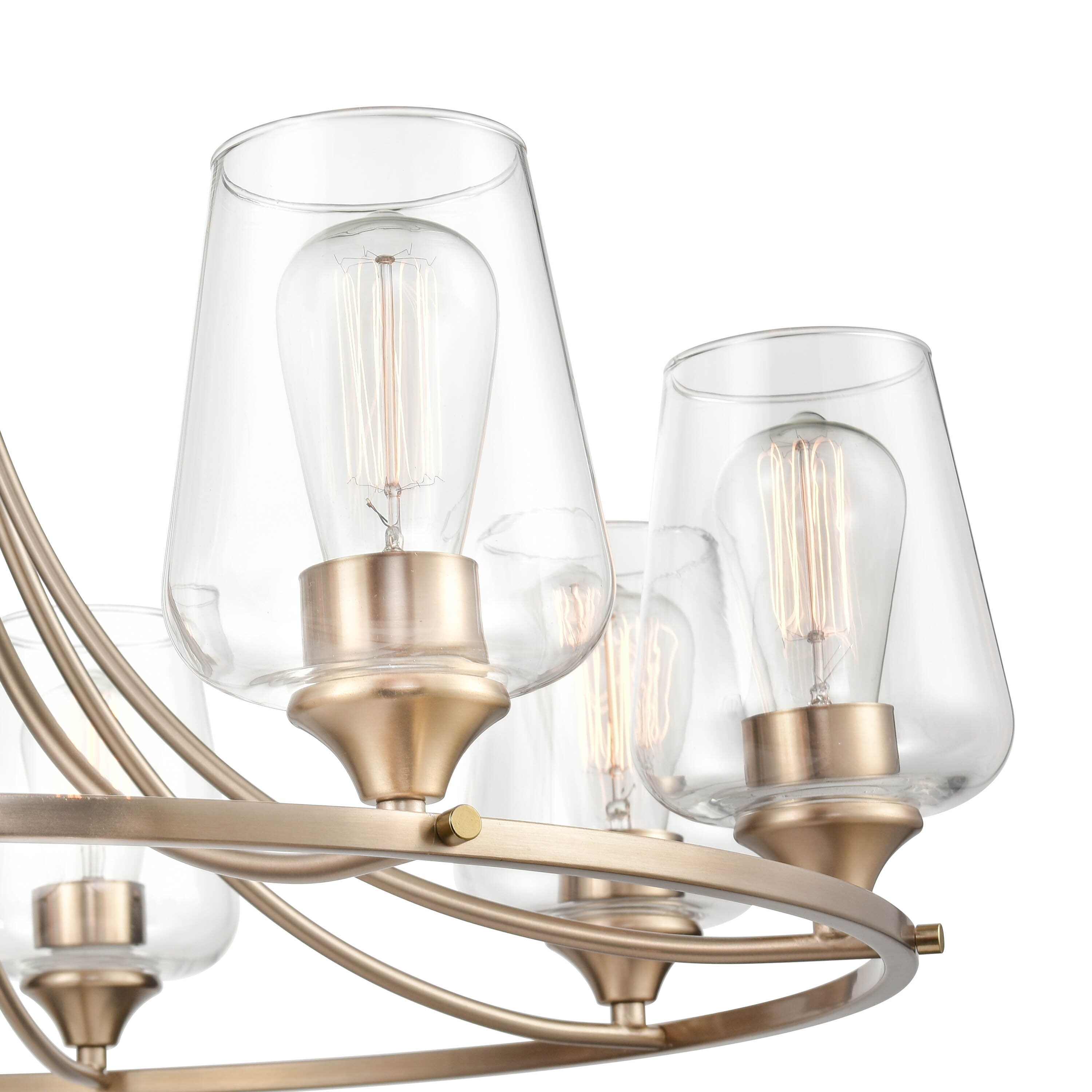Ashford Modern Gold 8-Light Wagon Wheel Chandelier