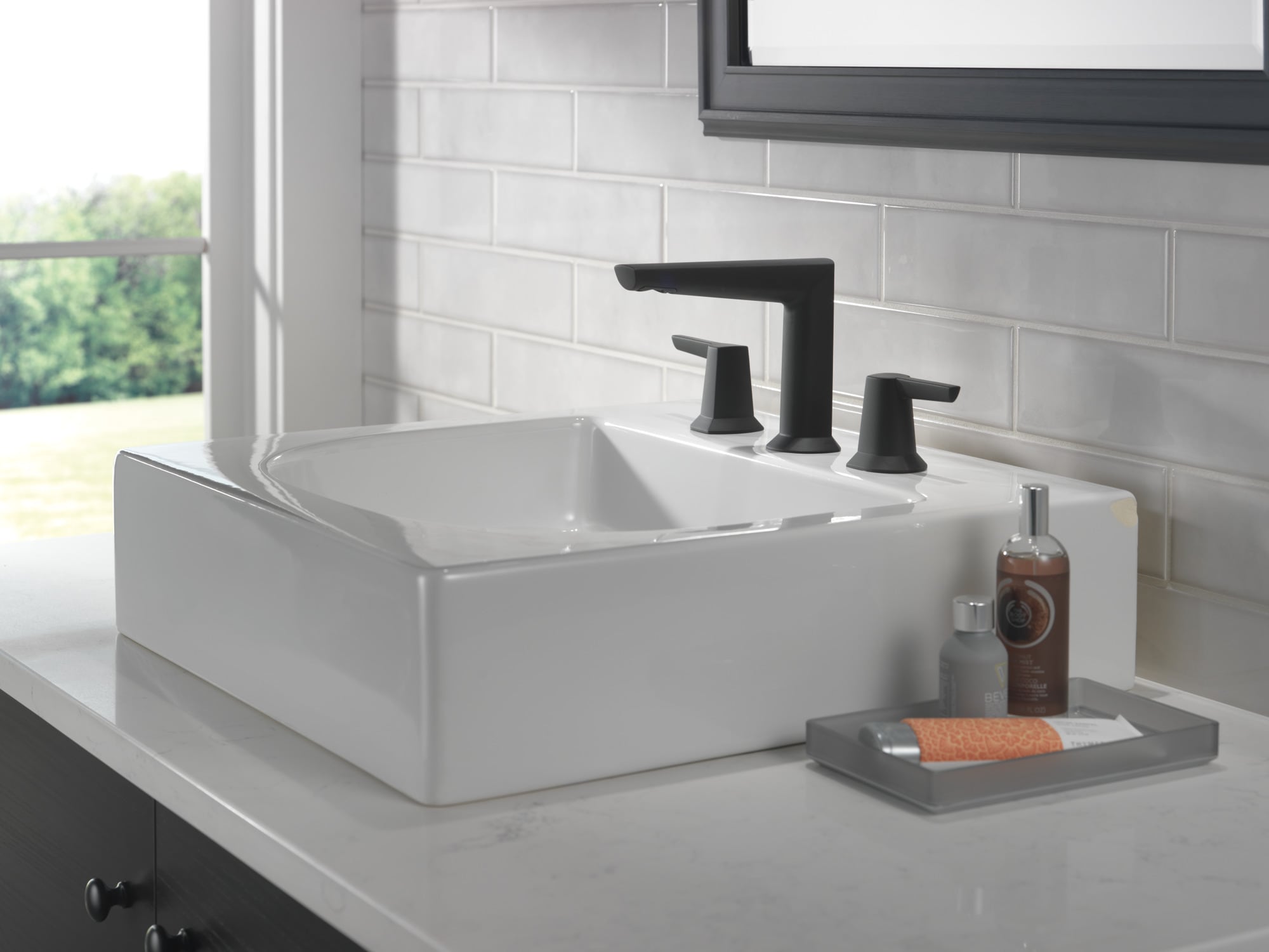 Galeon Contemporary Sailboat-Inspired Stainless Steel Widespread Faucet