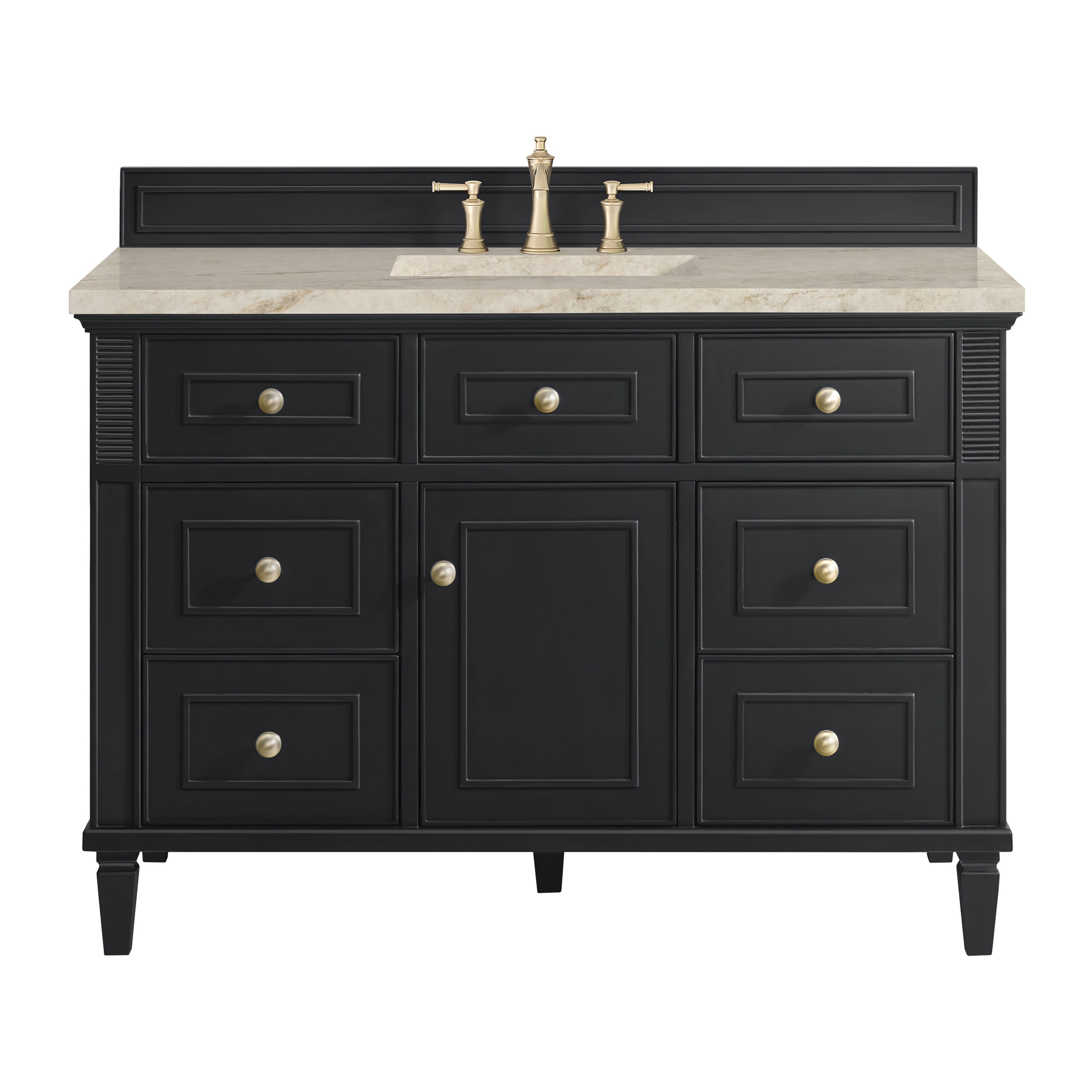 James Martin Vanities Lorelai 48-in Black Onyx Undermount Single Sink ...