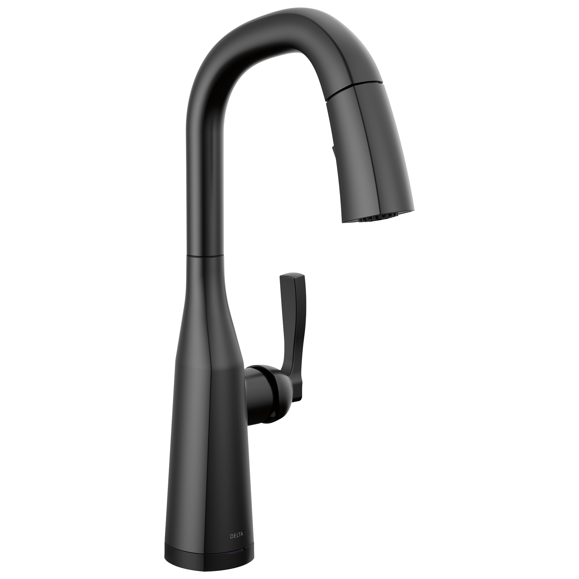 Delta 9976T-BL-DST Stryke Touch2O Matte Black Single Handle Deck-mount Touch-on Bar and Prep Kitchen Faucet with Sprayer