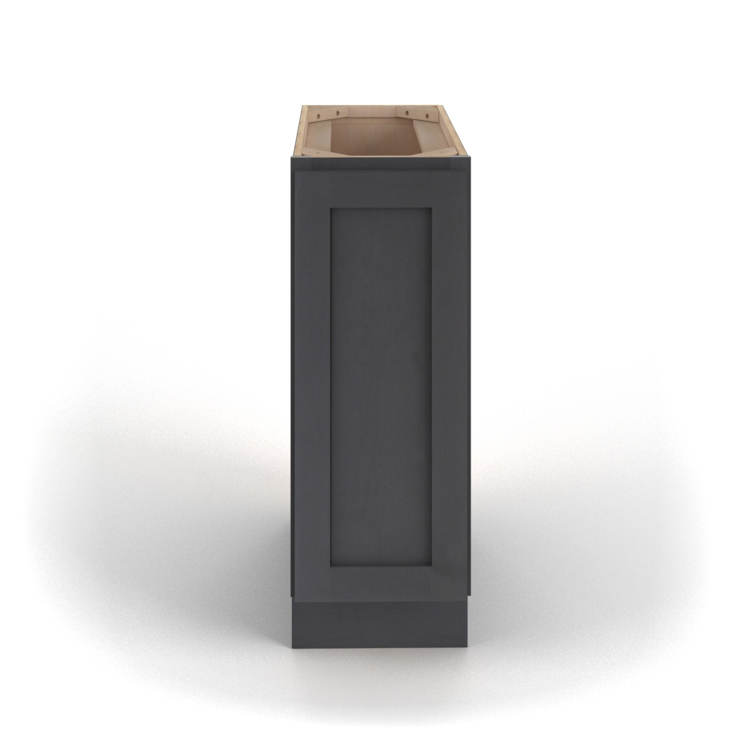 Valleywood Cabinetry 9-in W x 34.5-in H x 24-in D Ideal Gray Birch Pull-out Tray Divider Base Ready To Assemble Plywood Cabinet (Flat Panel Style)