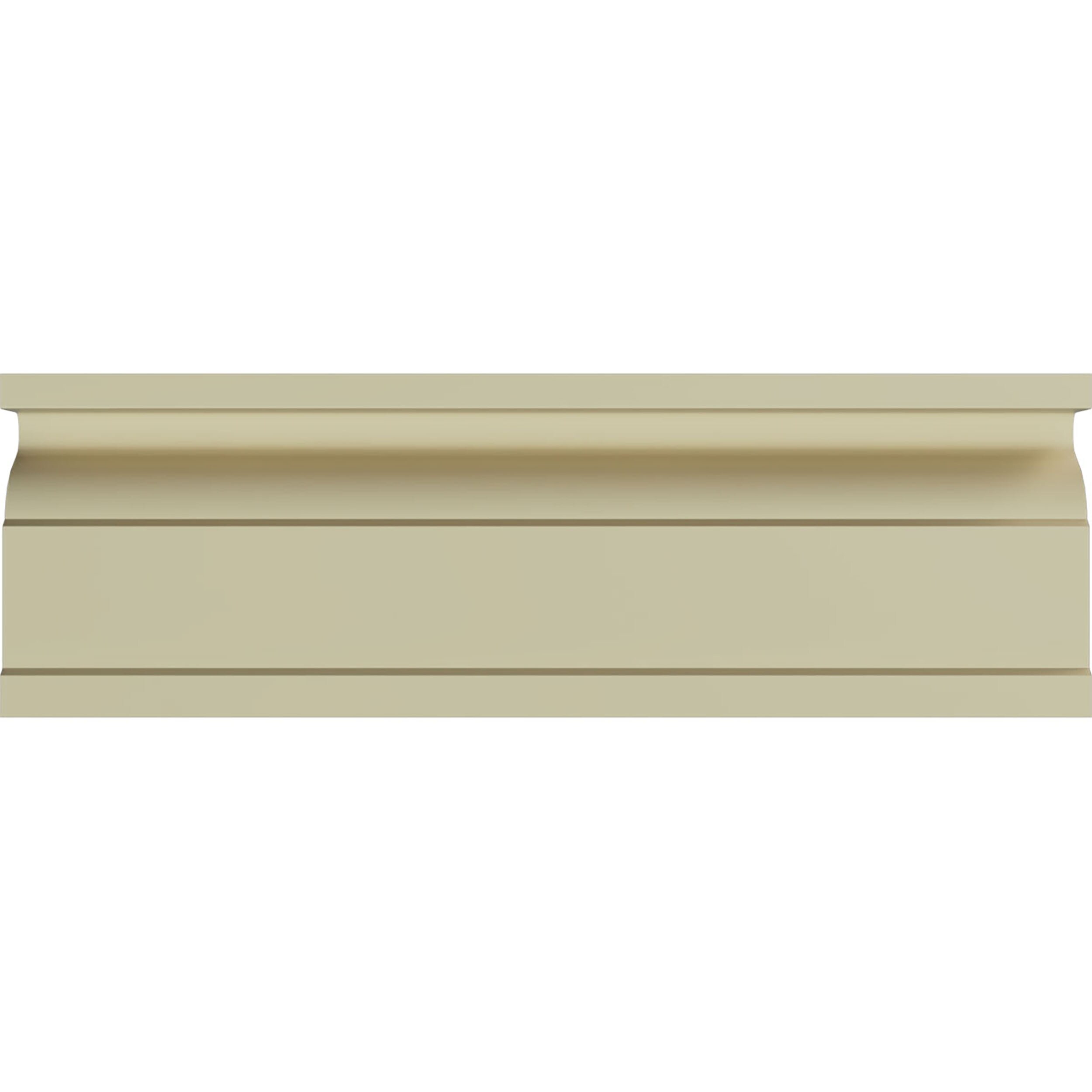 Ekena Millwork 4"H x 1 3/8"P x 94 1/2"L, (3" Repeat), Emily Chair Rail