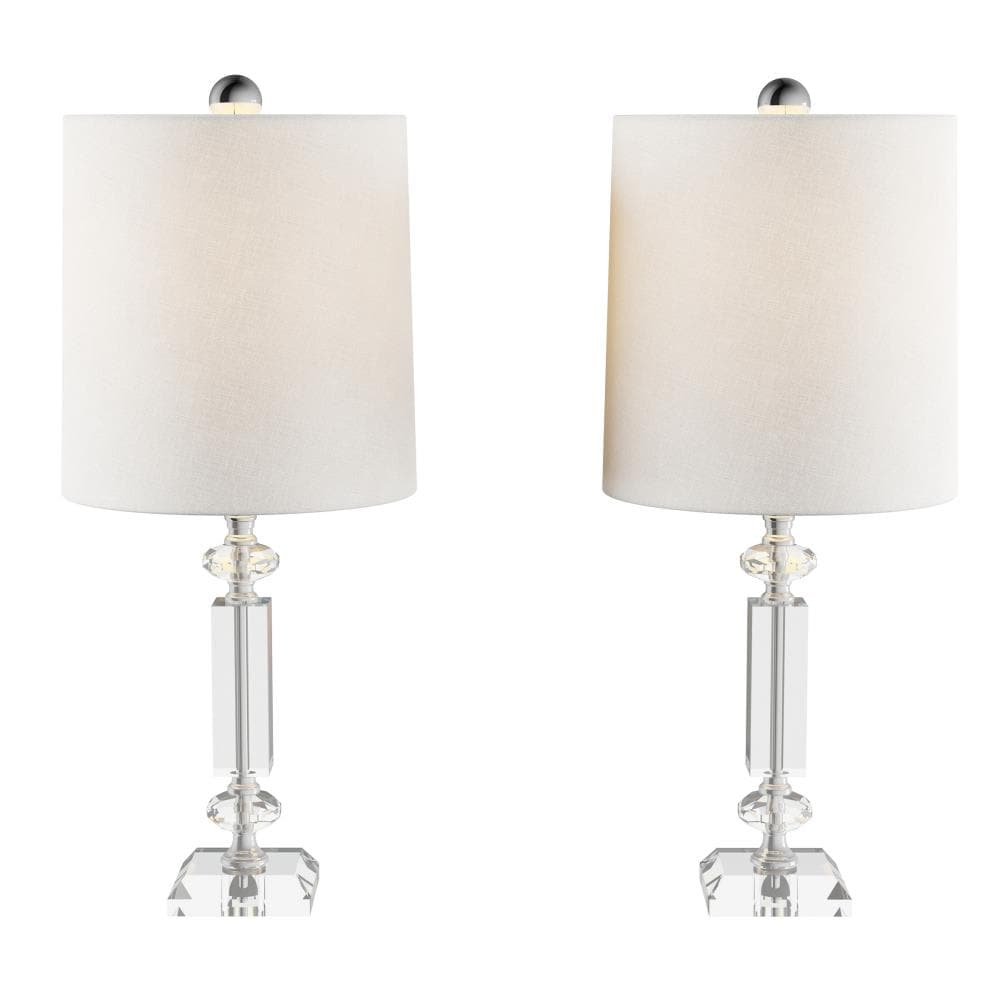 Hastings Home Traditional LED Lamp Set with Off-white Shades in the ...