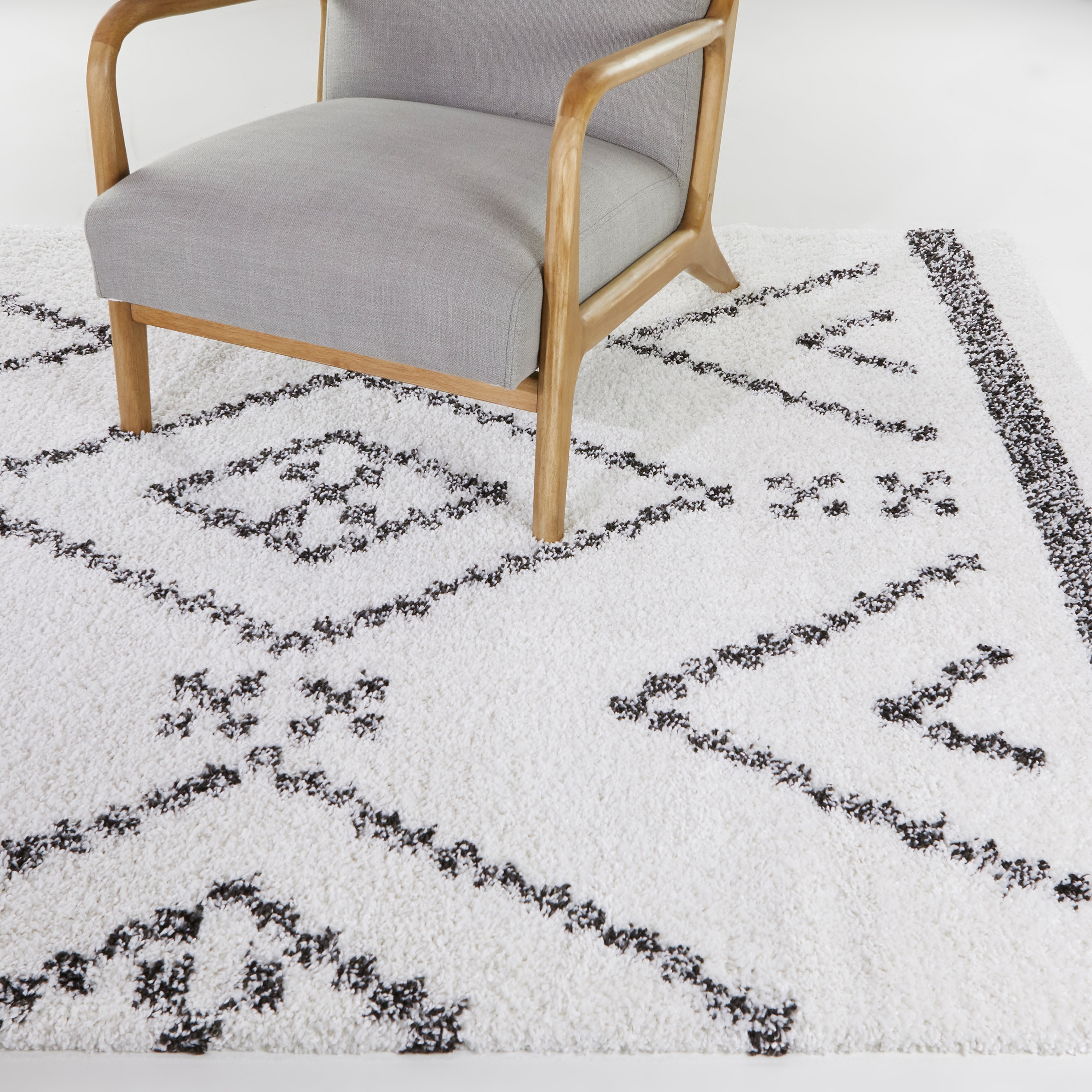 Balta 3106471 Culver 5 x 7 (ft) Loomed Polypropylene Cream Rectangular Indoor Geometric Bohemian/Eclectic Area rug