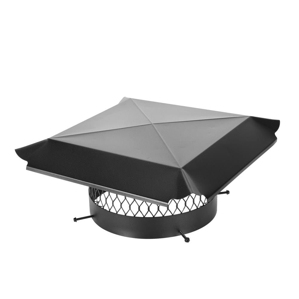 Shelter CBO12 12-in W x 12-in L Black Galvanized steel Square Chimney Cap