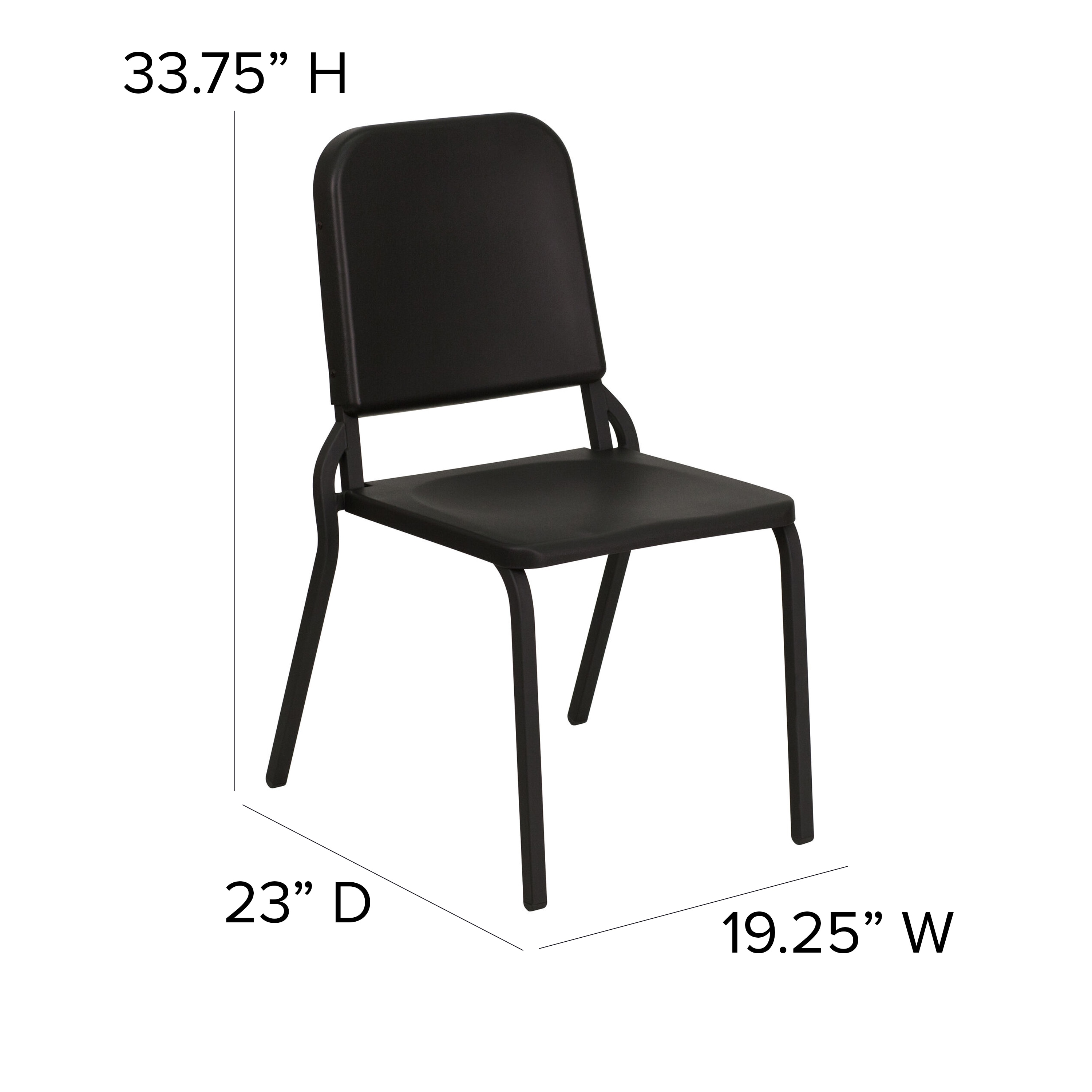 Flash Furniture Black Standard Folding Chair with Solid Seat (Indoor ...