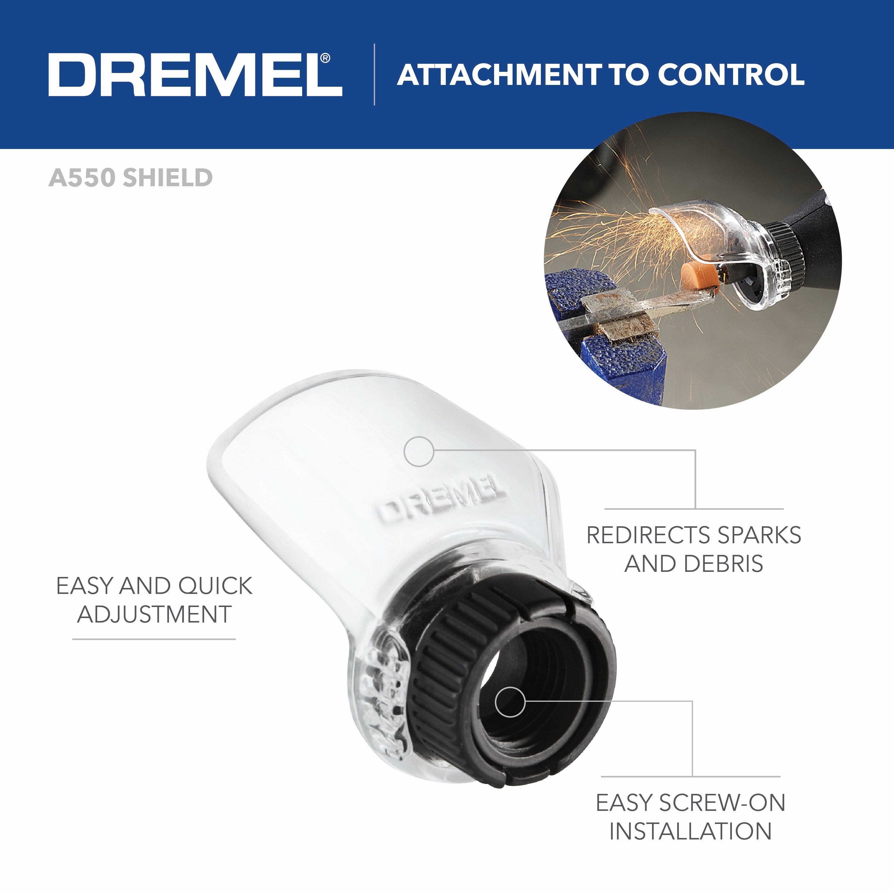 Dremel 4300-9/64 Rotary Tool Kit with Flex Shaft- 9 Attachments
