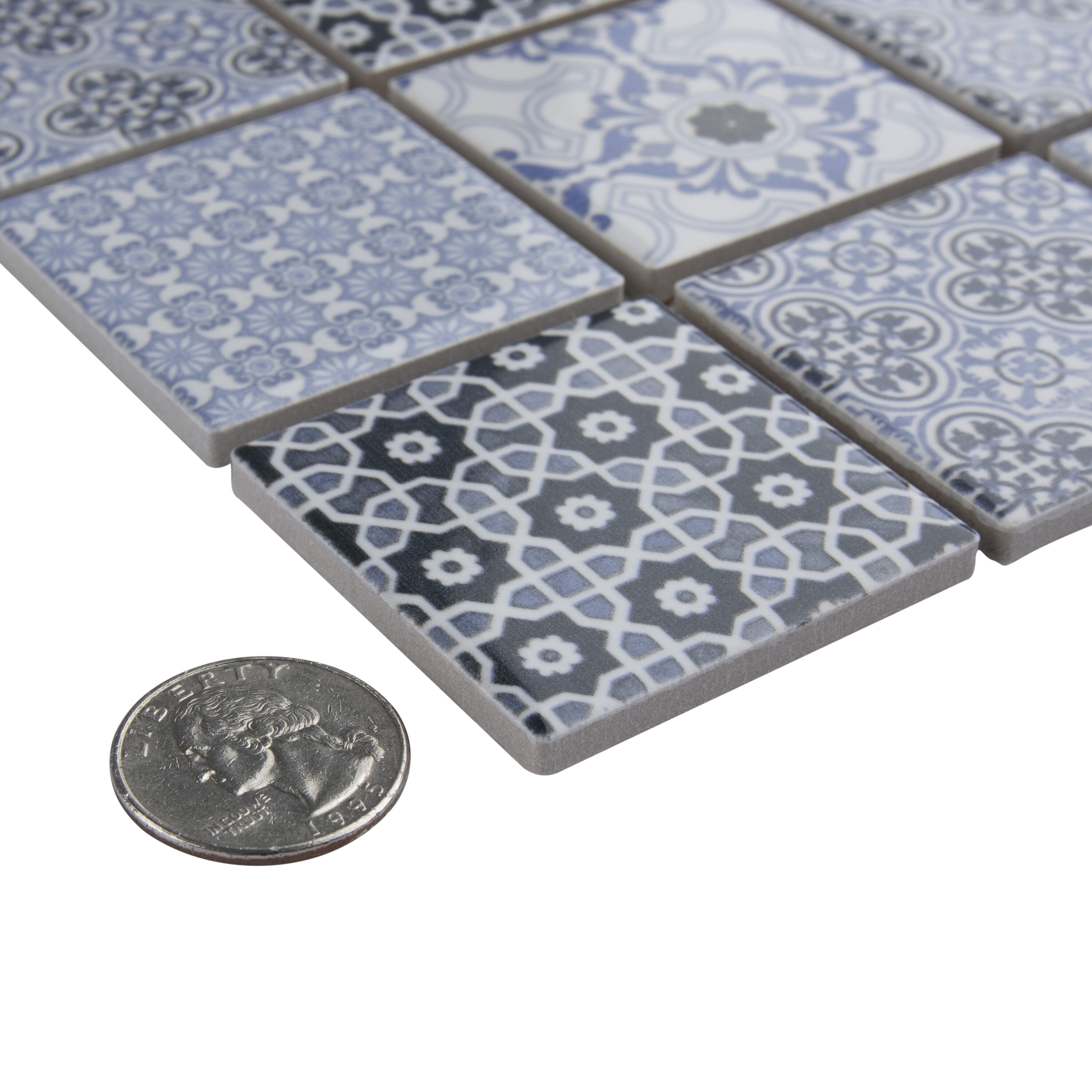 5168 Blue Gloss Ceramic Tile 12*18 Inch - The Tiles House