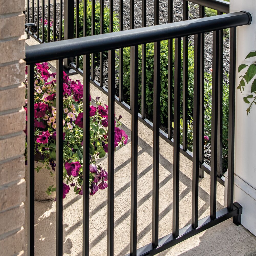 Freedom Versarail Winchester 5 Ft X 36 In Matte Black Aluminum Deck Rail Kit In The Deck Railing 2880