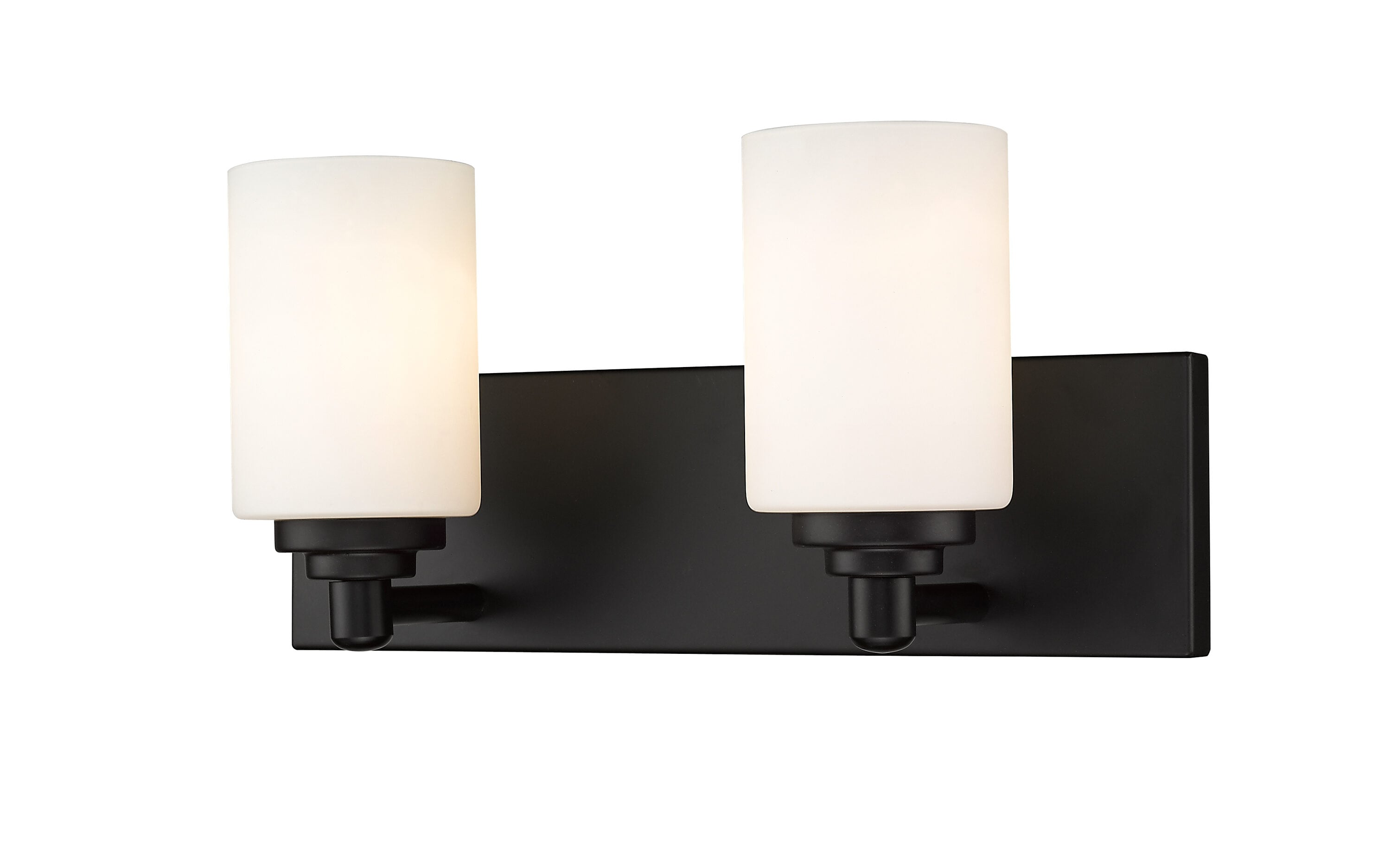 Z-Lite 485-2V-MB Soledad 16.25-in 2 -Light Matte Black Transitional Vanity light