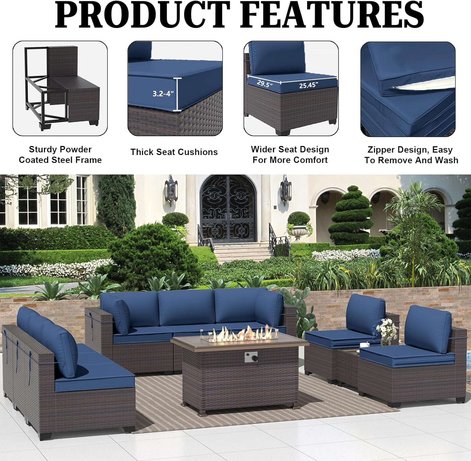ALAULM LS-A2BC+1-NAVY Patio-Conversation-Sets - View #2
