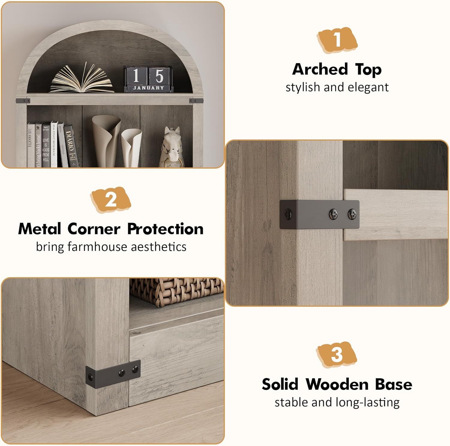 WhizMax XSN-PHO-16731-GR bookcases - View #3