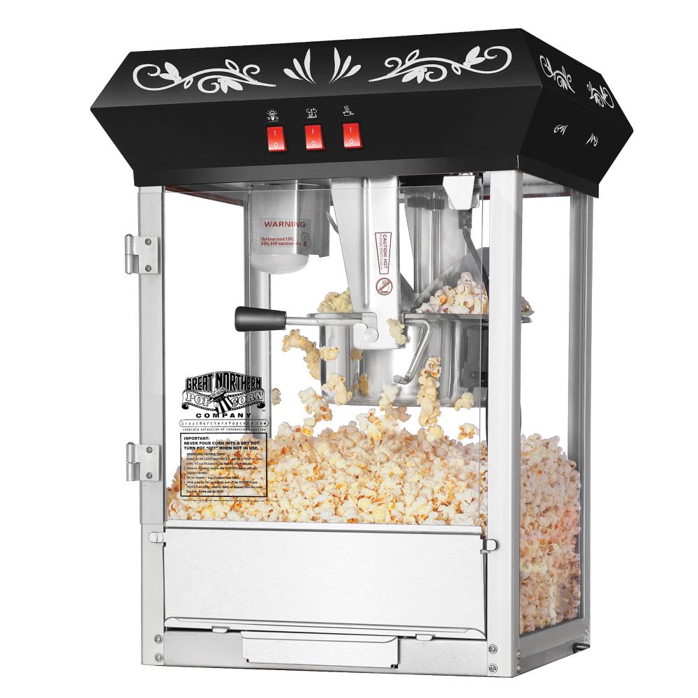 West Bend Stir Crazy Movie Theater Popcorn Popper with Nonstick Popcorn  Kettle, Measuring Tool and Popcorn Scoop for Gourmet Popcorn Machine , 4  Qt.