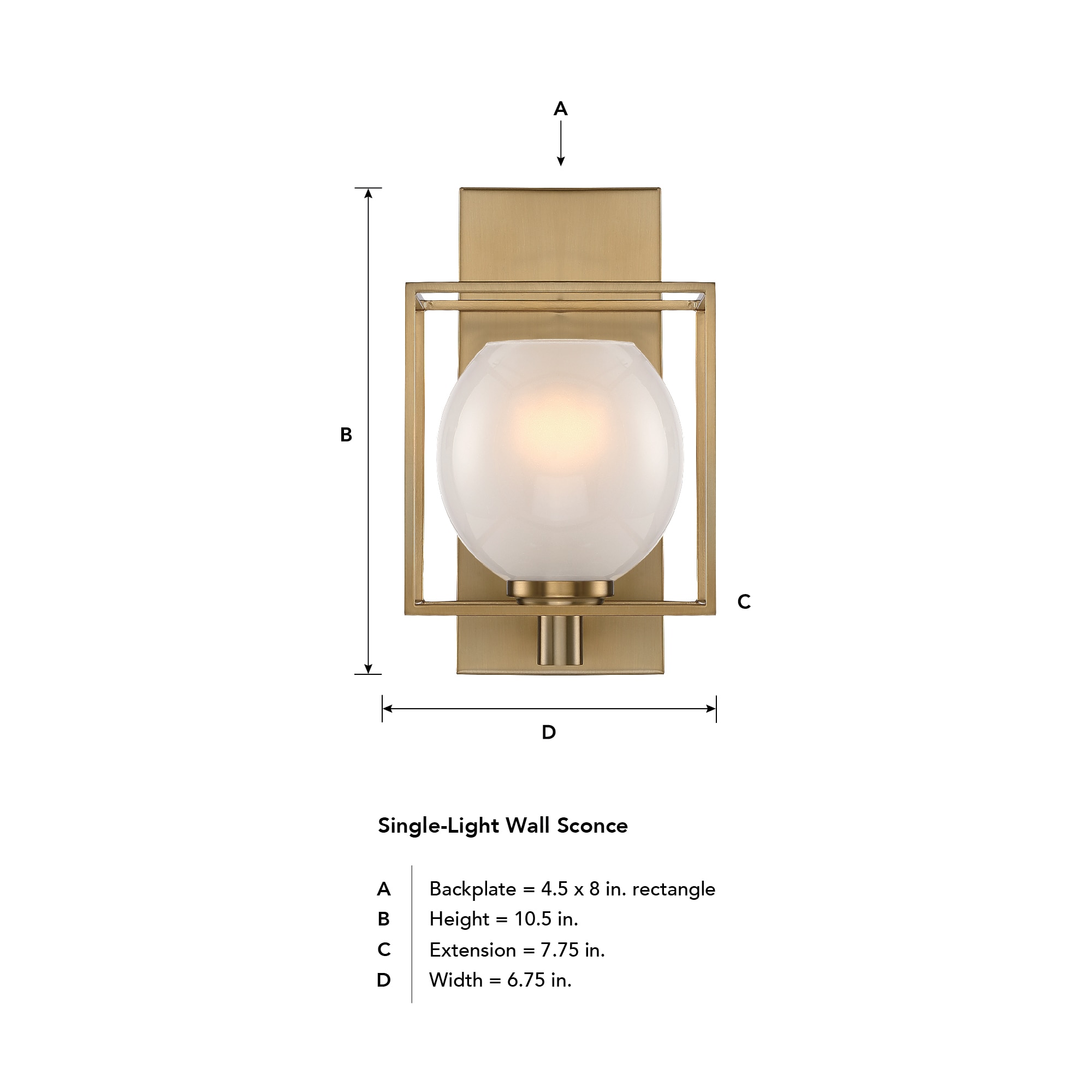 Cowen Brushed Gold Dimmable Vanity Wall Sconce