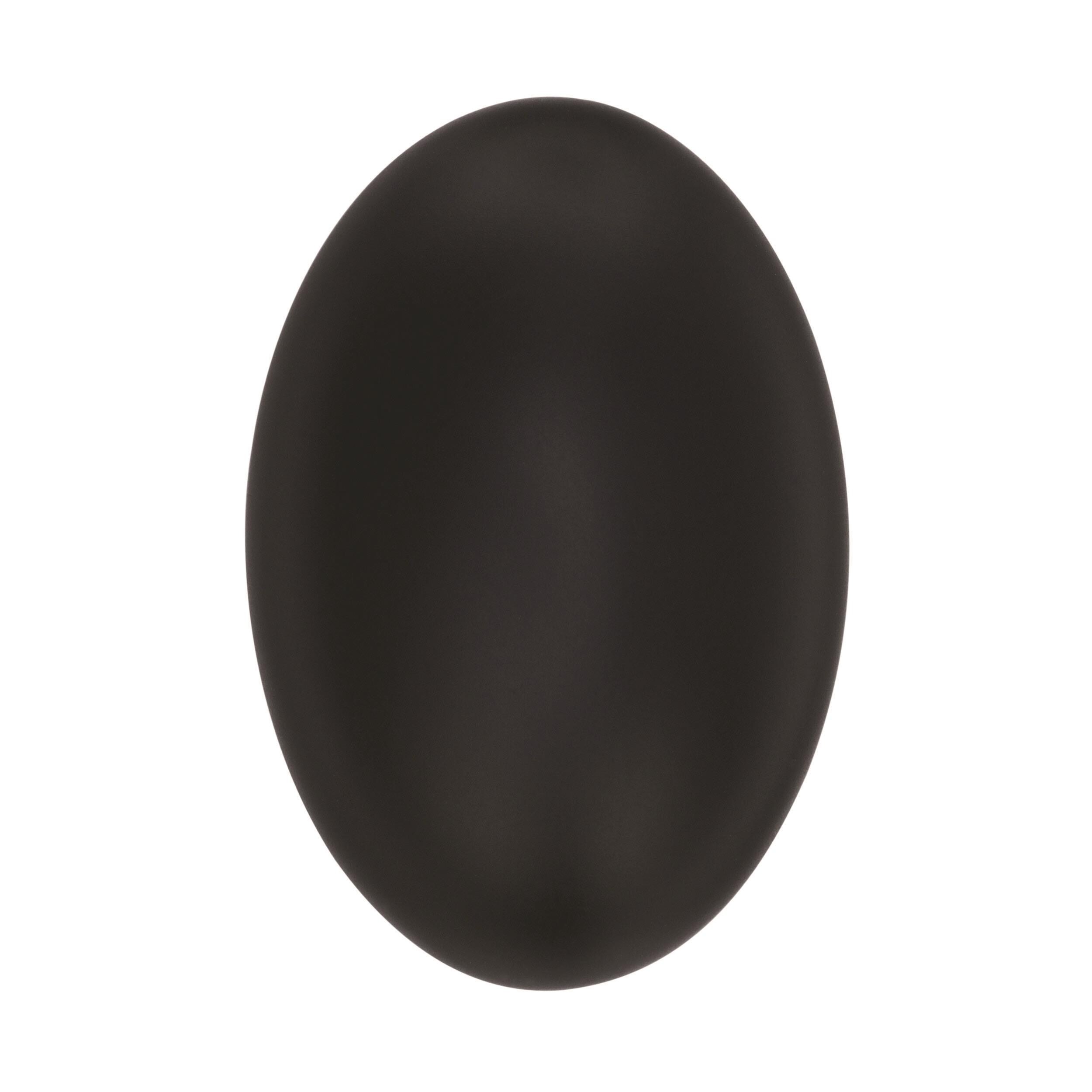 Matte Black Oval Cabinet Knob with Mounting Hardware