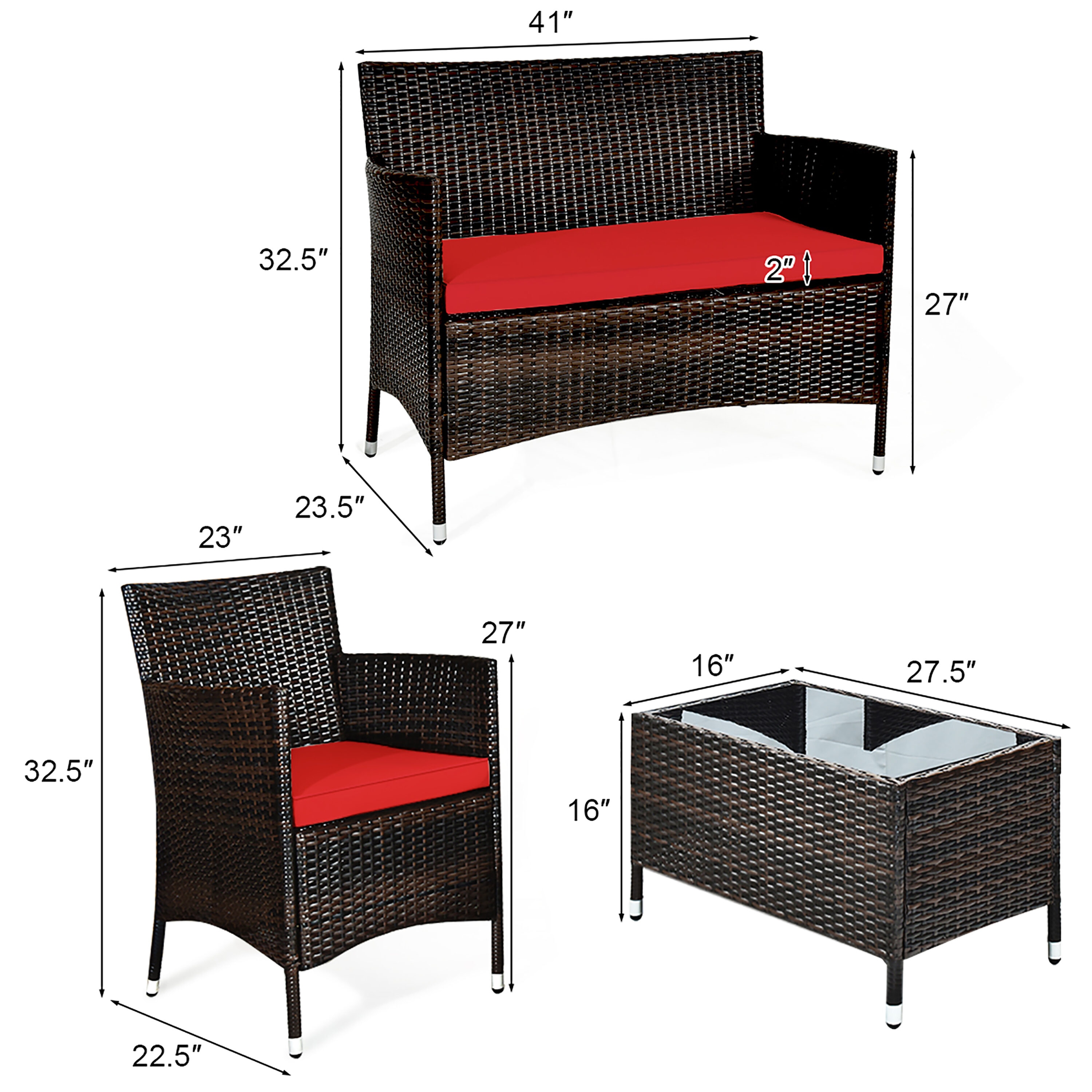 Costway HW63214RE Patio-Conversation-Sets - View #10