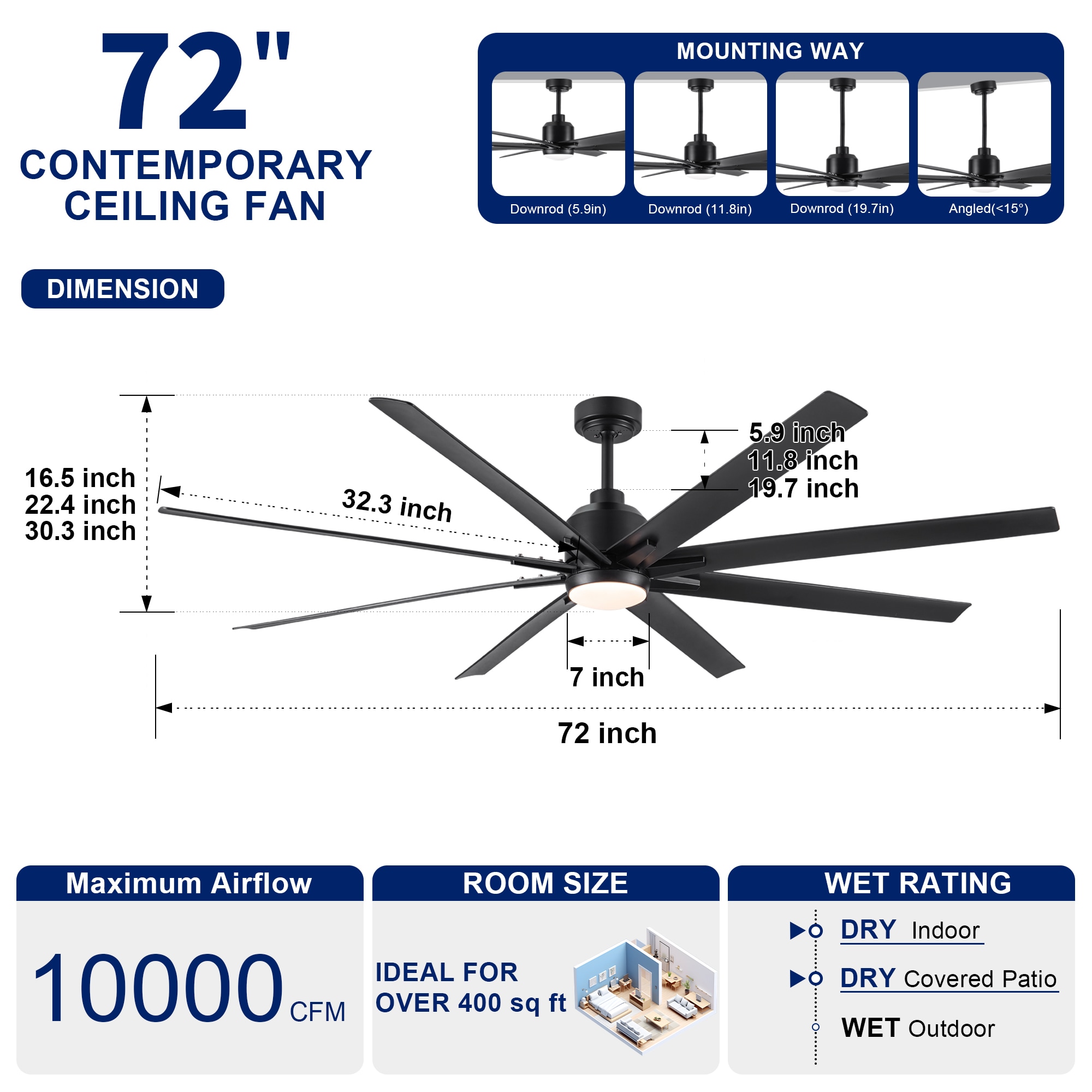 YUHAO LSDC1109BKA722 Ceiling-Fans - View #7