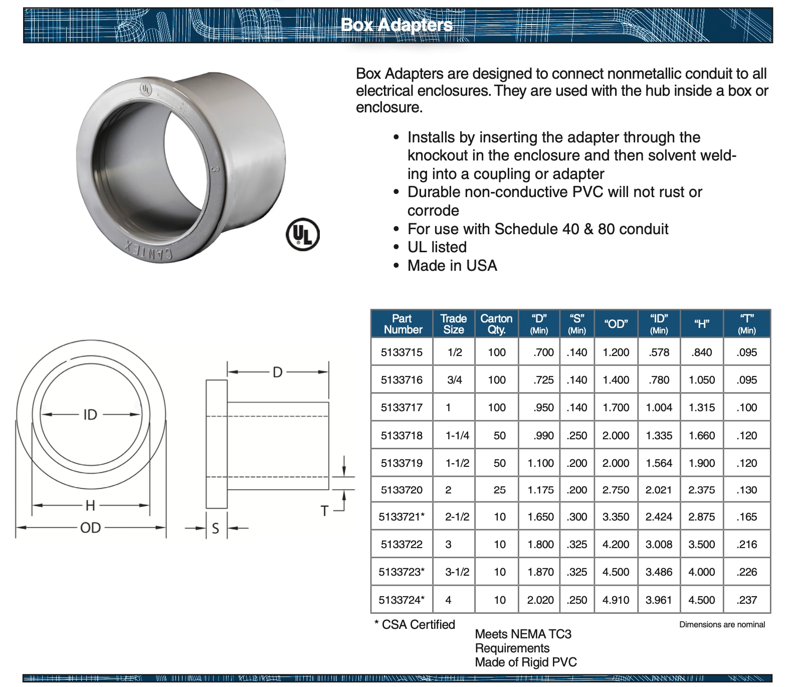 CANTEX L5133718 Conduit-Fittings - View #3