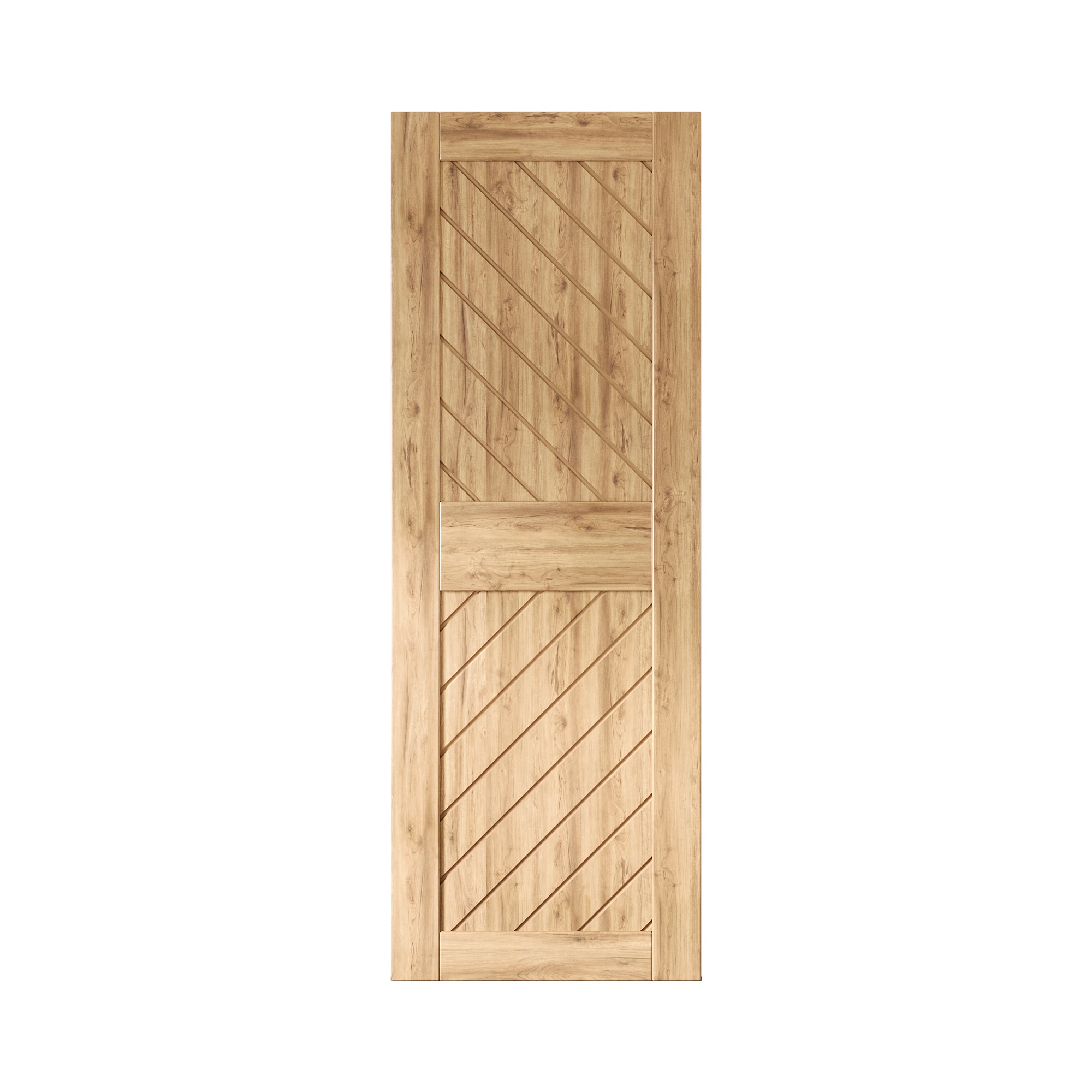 HOMACER XT4-3084 30-in x 84-in Unfinished Unfinished Non-standard Pine Wood Solid core Single Barn Door (Hardware Not Included)