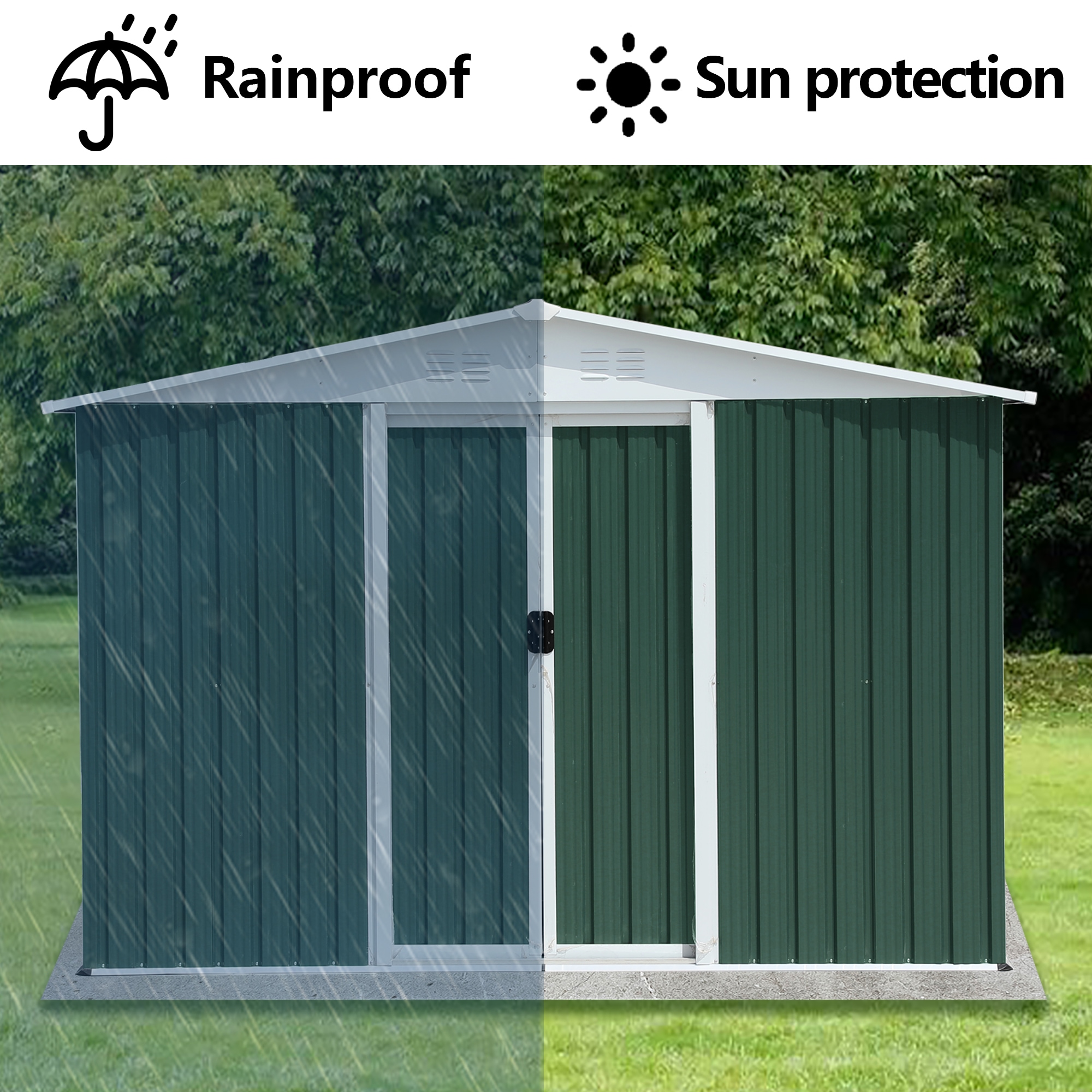 Clihome CL-W2794-00002 Metal-Storage-Buildings-Sheds - View #5
