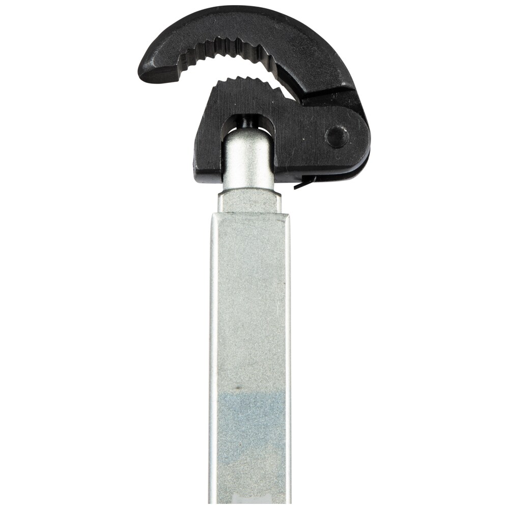 Adjustable Telescoping Silver Basin Wrench with Zinc Plated Handle