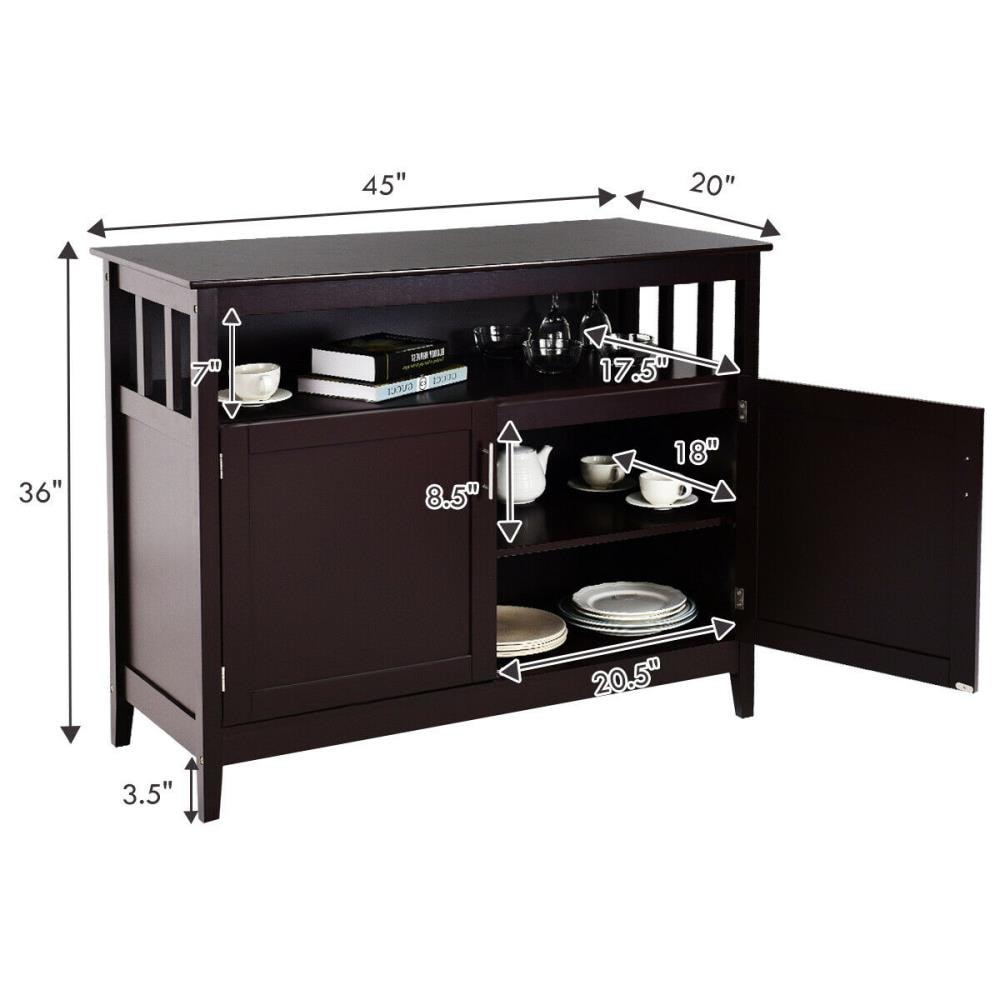 Costway HW53869BN Dining-Kitchen-Storarge - View #2