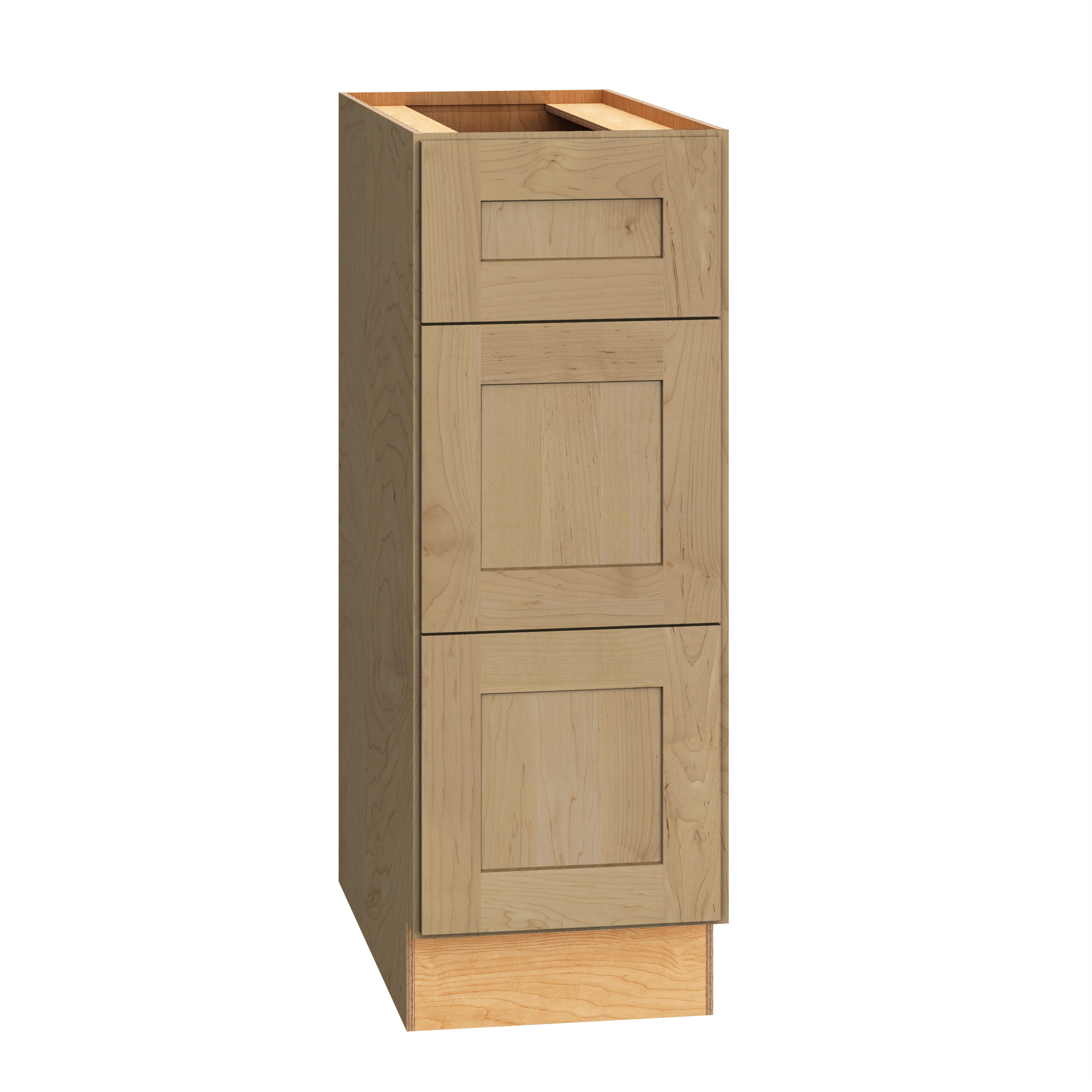 Diamond Express 331-3DB12 Jamestown 12-in W x 34.5-in H x 24-in D Coastline 3 -Drawers Drawer Base Fully assembled Plywood Cabinet (Recessed Panel Shaker)