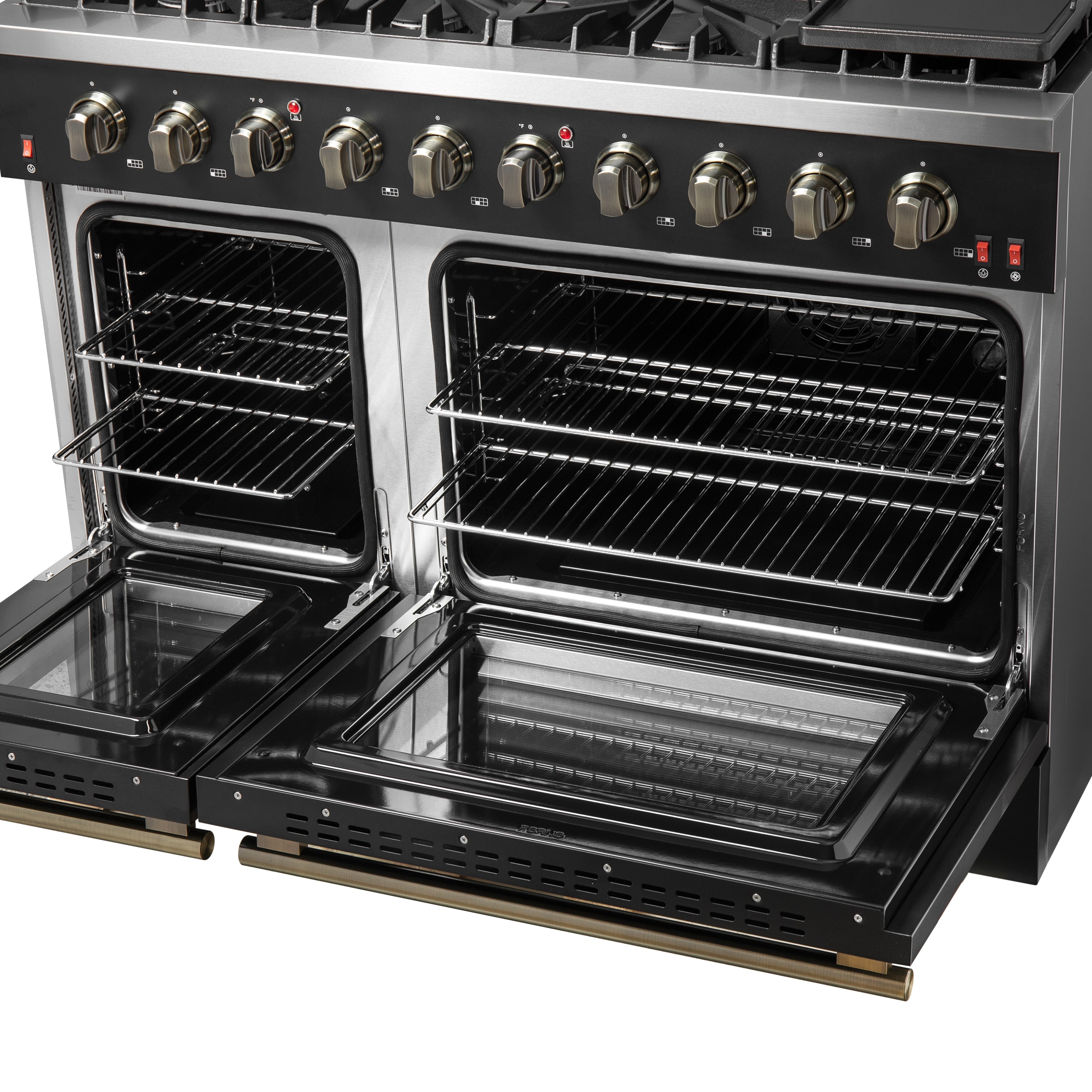 FORNO FFSGS6244-48BLK Double-Oven-Gas-Ranges - View #4