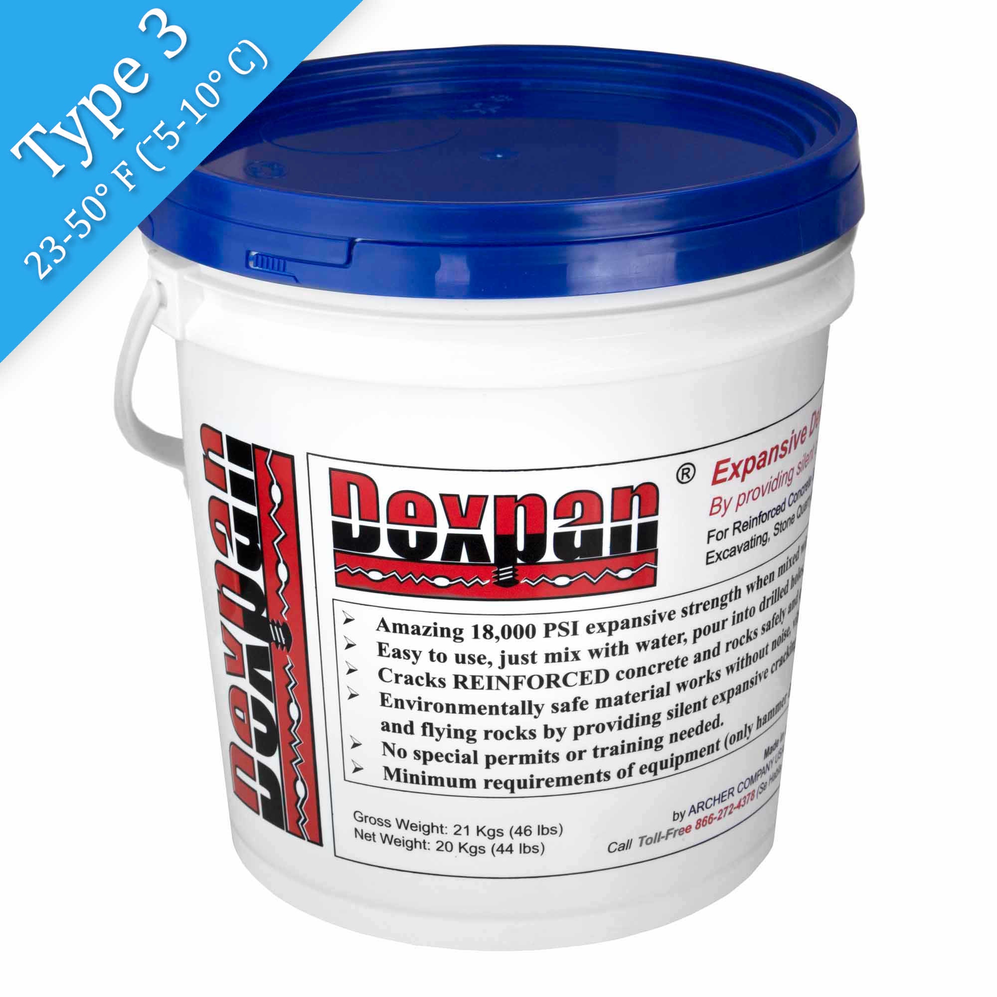 Dexpan 44 Pound(s) Concrete and stone demolition Remover #DEXPAN44BKT3