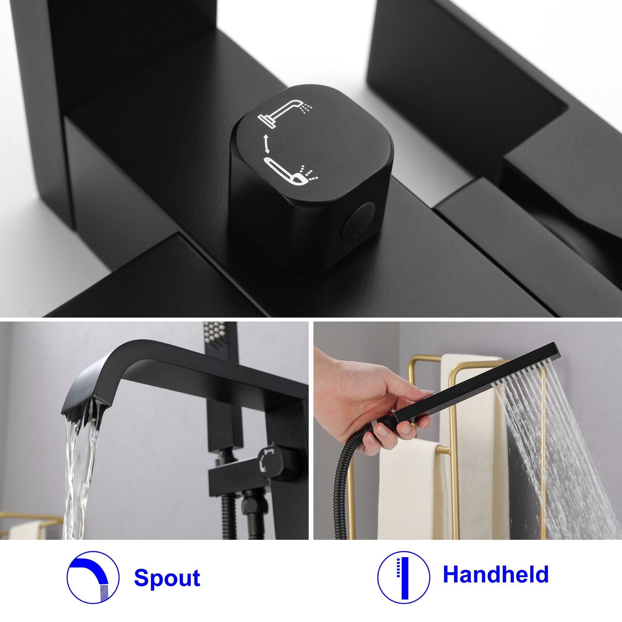 CASAINC TC14-MB Roman-Tub-Faucets - View #6