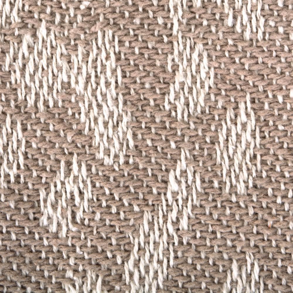 Beige and White Cotton Leopard Print Throw Blanket