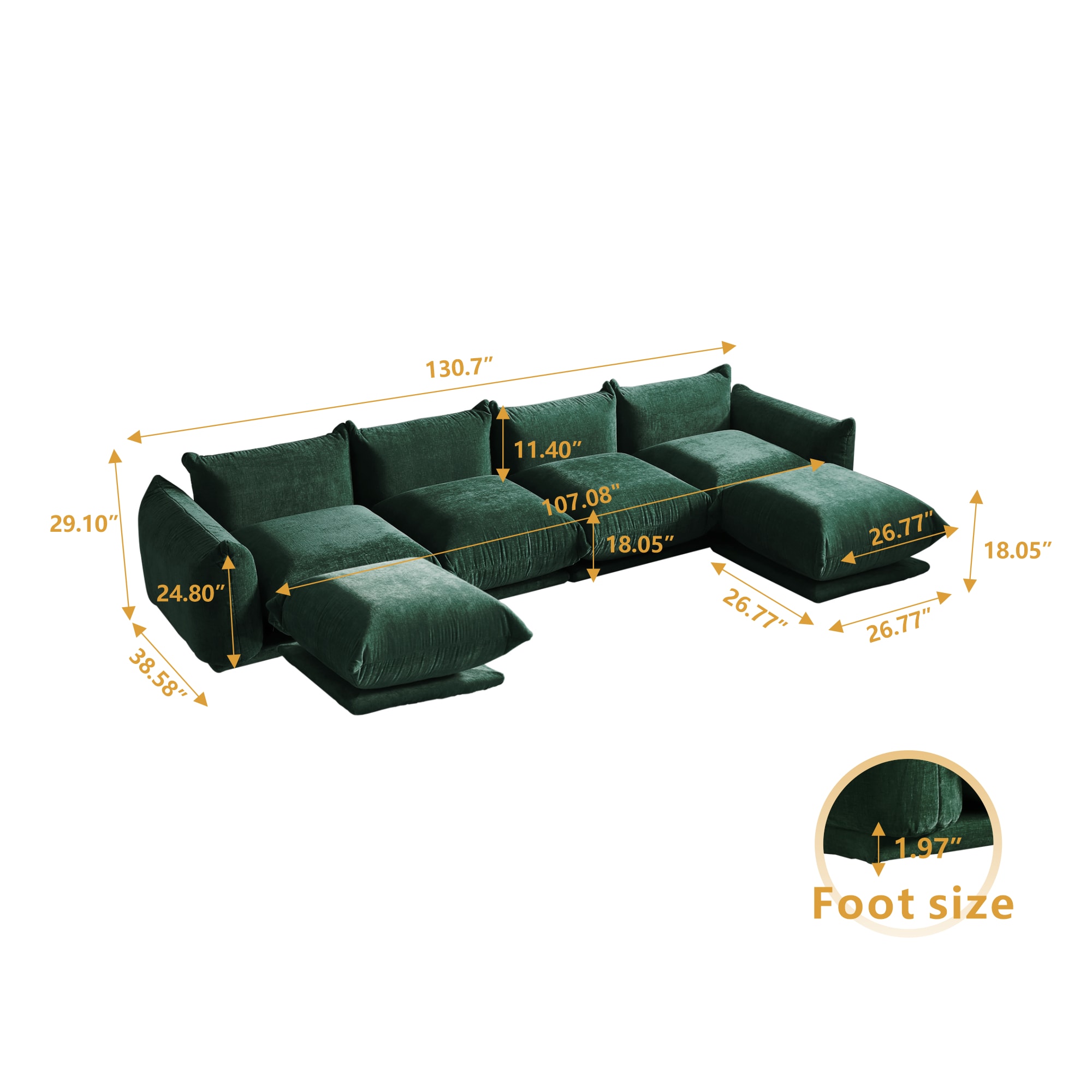 BuotiqHom DH-A-119GN-S4+3 Sofas-Loveseats - View #3