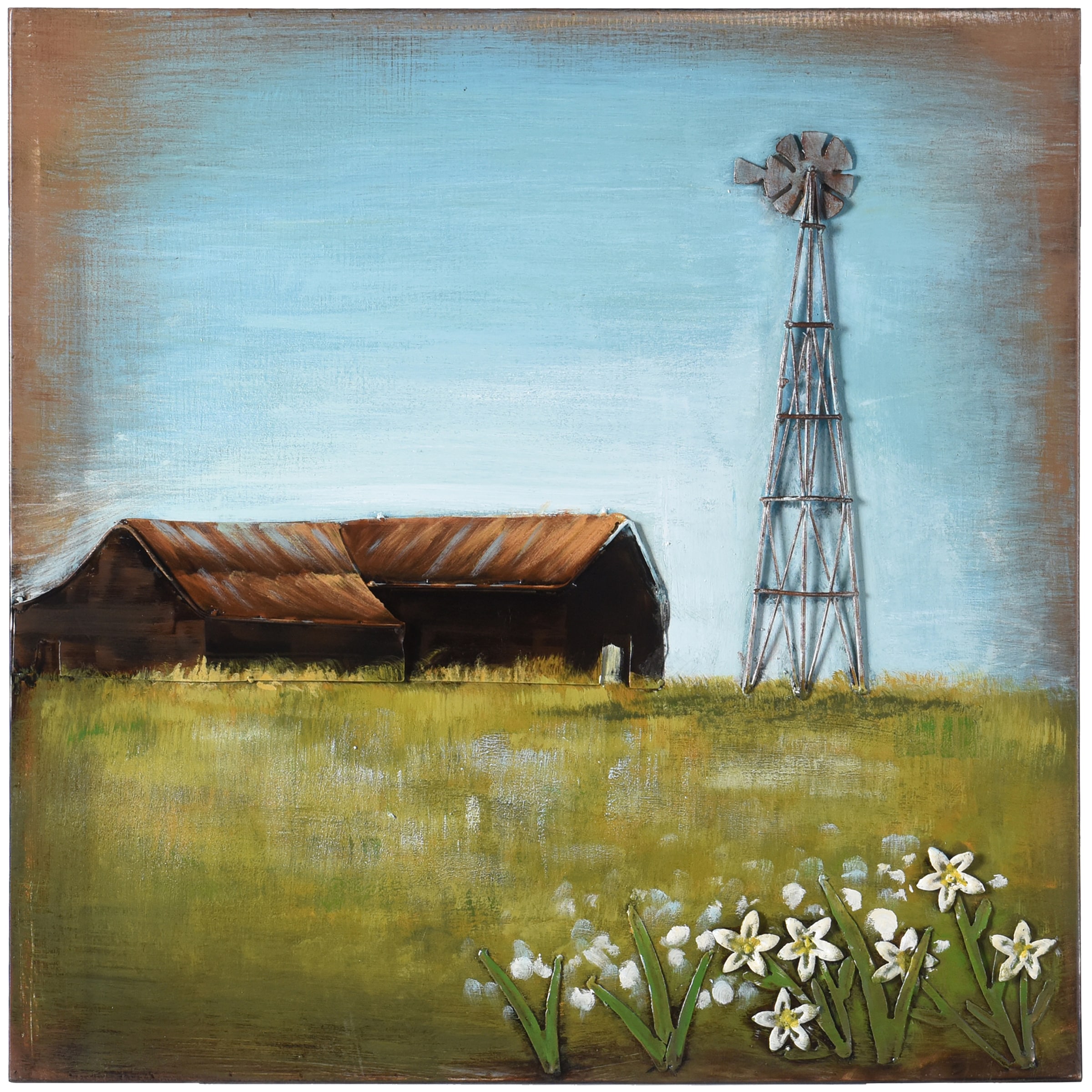 StyleCraft Home Collection WI42902DS 24-in H x 24-in W Landscape Metal Print