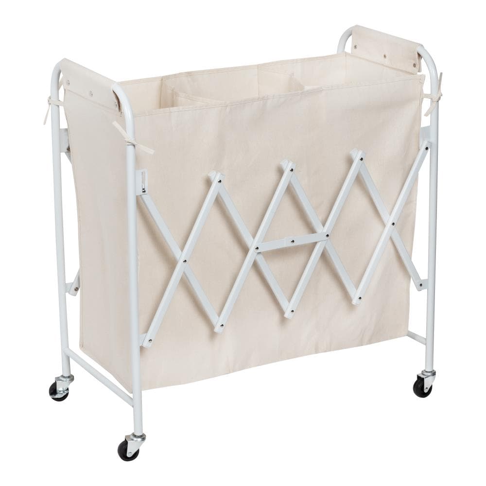 Easy Wheels Heavy Duty Metal Laundry Cart, Red, 125-lbs Capacity, Foldable,  39.25-in H x 24.5-in W, Basket: 14.5-in L x 17-in W x 24-in H in the  Laundry Hampers & Baskets department