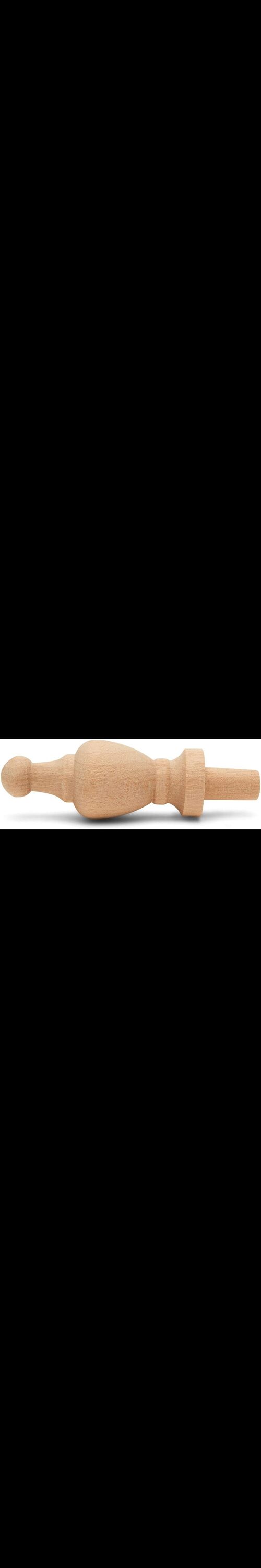 Small Wood Finials, 1-1/2 inch Wooden Finials for Crafting, DIY Décor, and  Wooden Finial Crafts, Pack of 12, by Woodpeckers