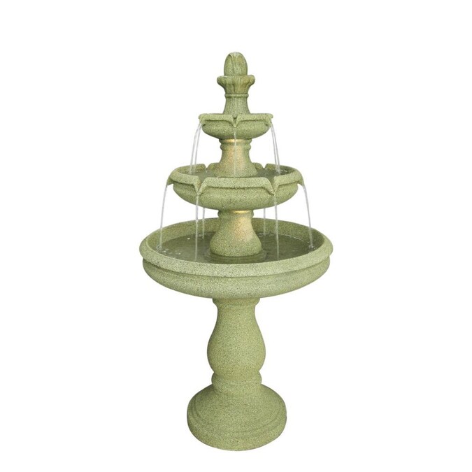 H Resin Tiered Outdoor Fountain, Garden Treasures Water Fountain Replacement Parts