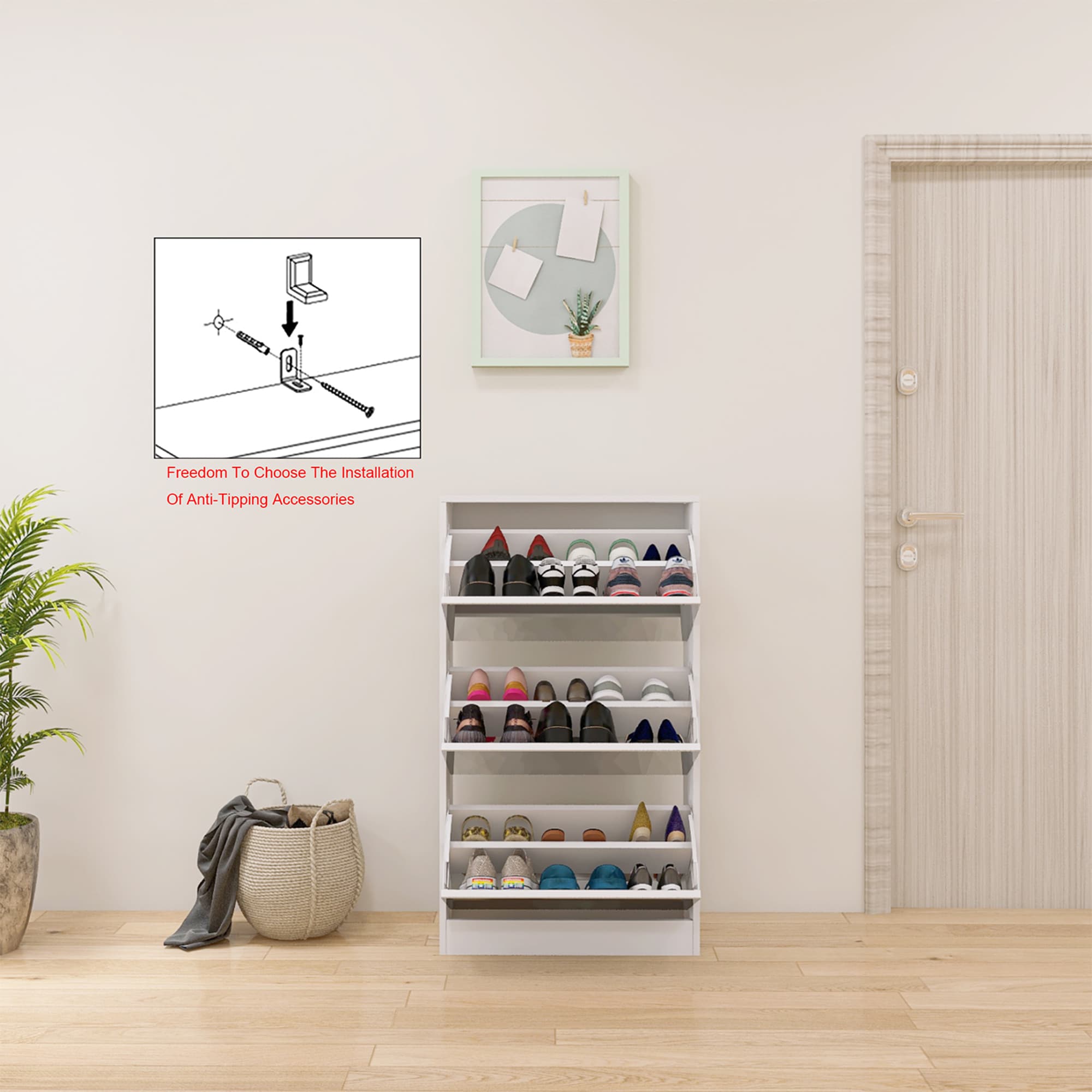 SINOFURN SYC080018WT Shoe-Racks - View #13