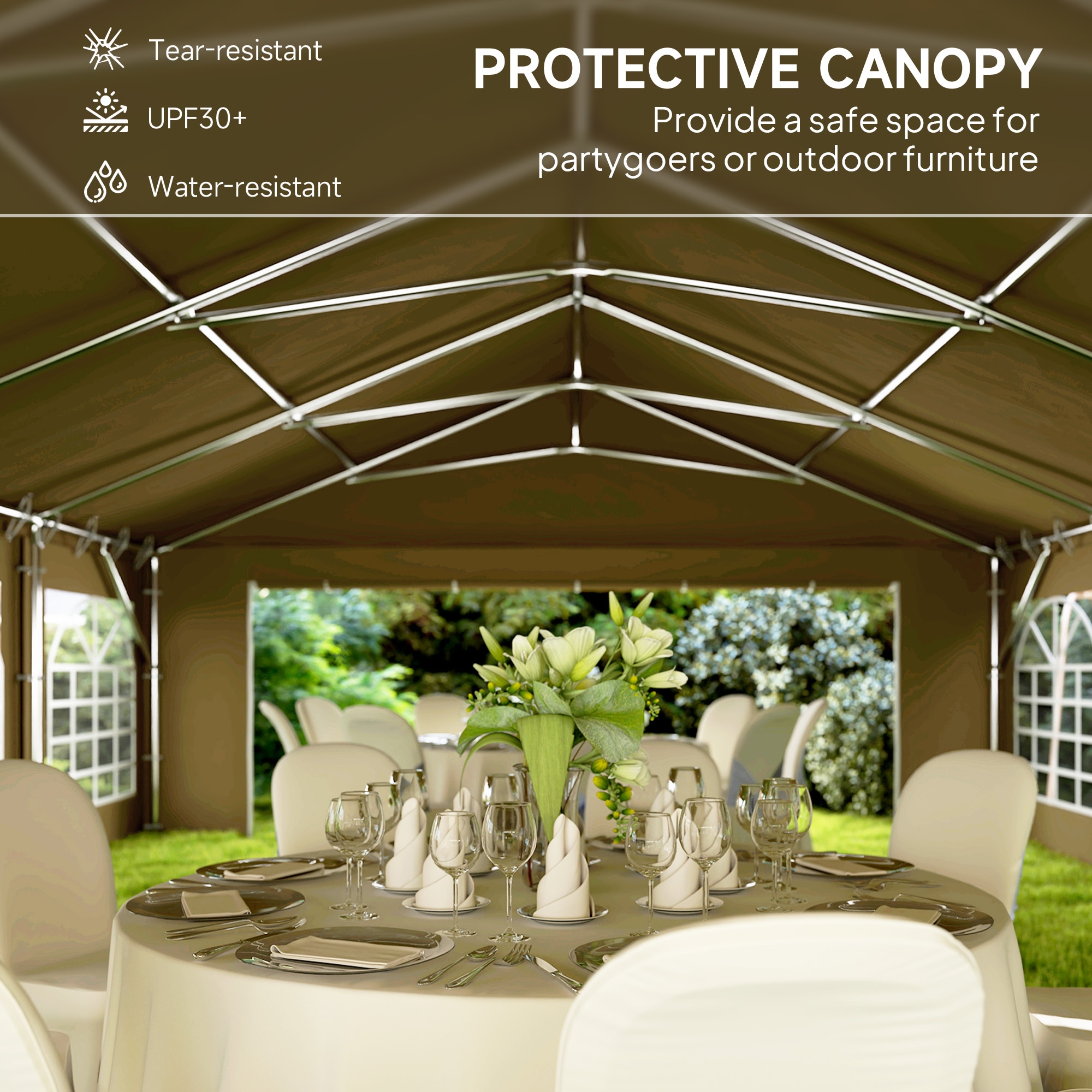 Outsunny 84C-538V00DR Wood-Resin-Gazebos - View #6