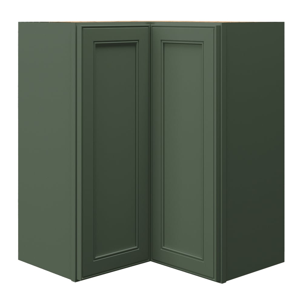 Heathrow 24-in W x 30.125-in H x 12-in D Sage Wall Fully Assembled Cabinet (Recessed Panel Square Door Style) in Green | - allen + roth 9277HR