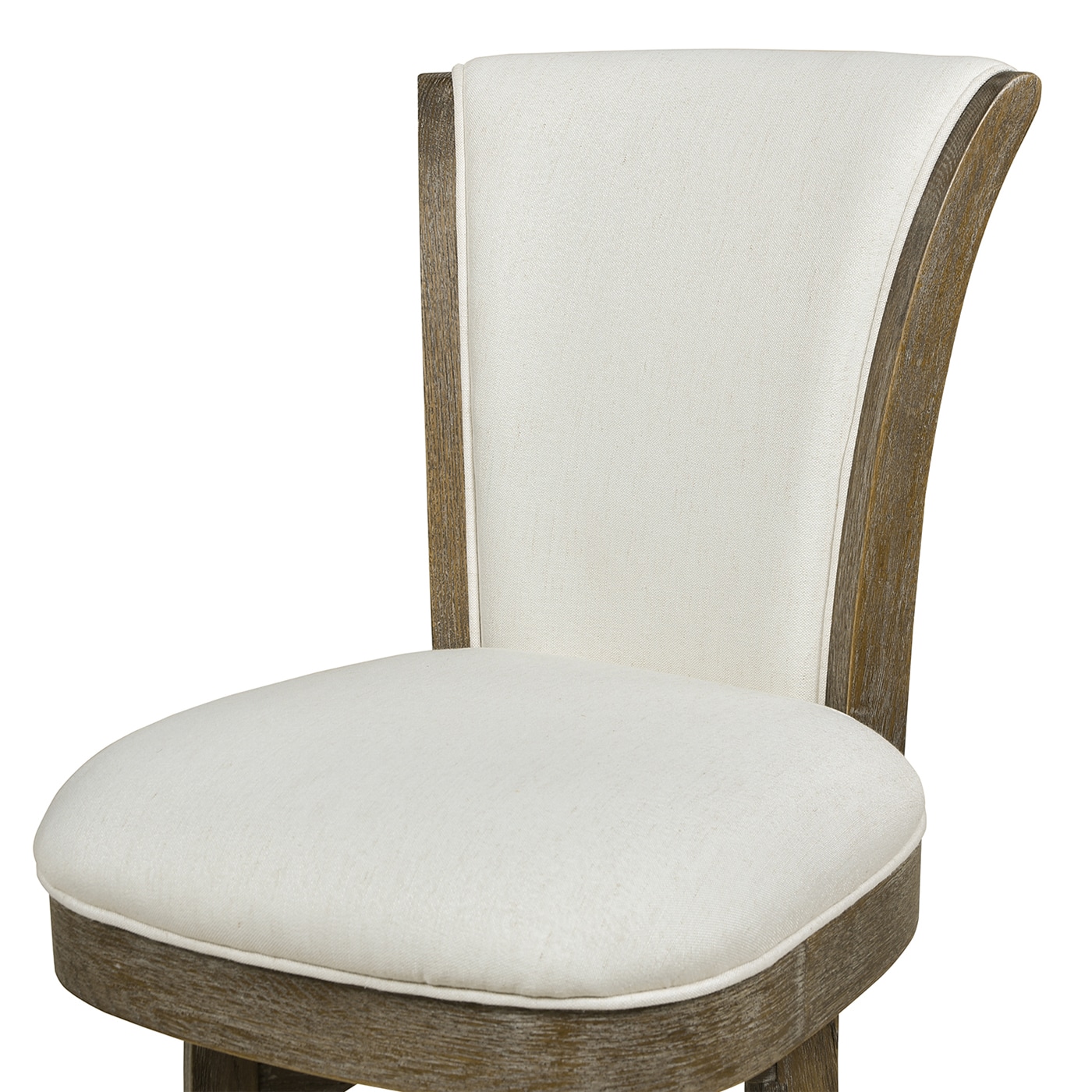 Natural White Wood Swivel Counter Height Bar Stool