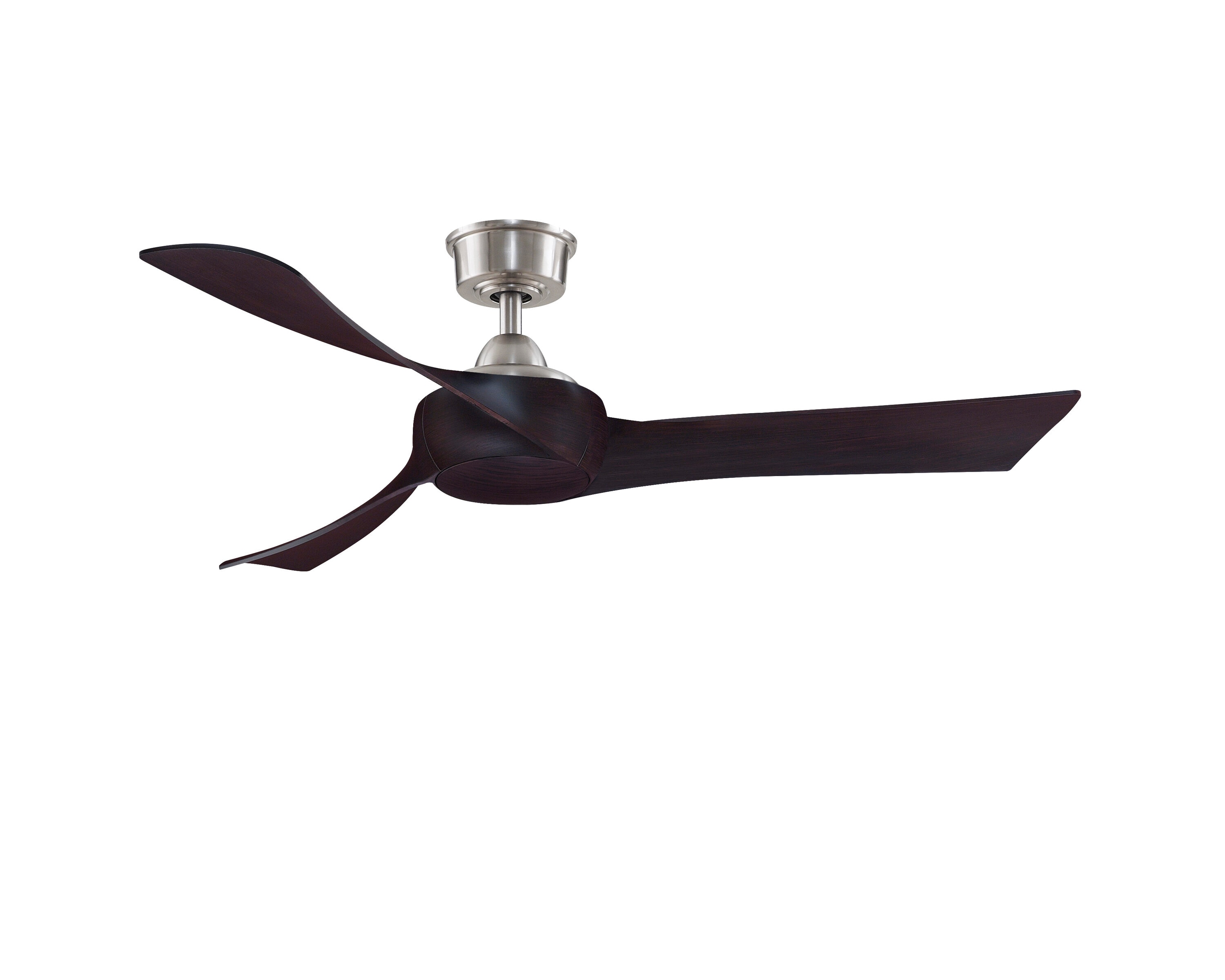 Fanimation Wrap Custom 72-in Black with Weathered Wood Blades Color-changing Integrated LED Indoor/Outdoor Smart Ceiling Fan with Light and Remote (3-Blade) FPD8531BL-72WE-LK Sansujyuku sansujyuku.com