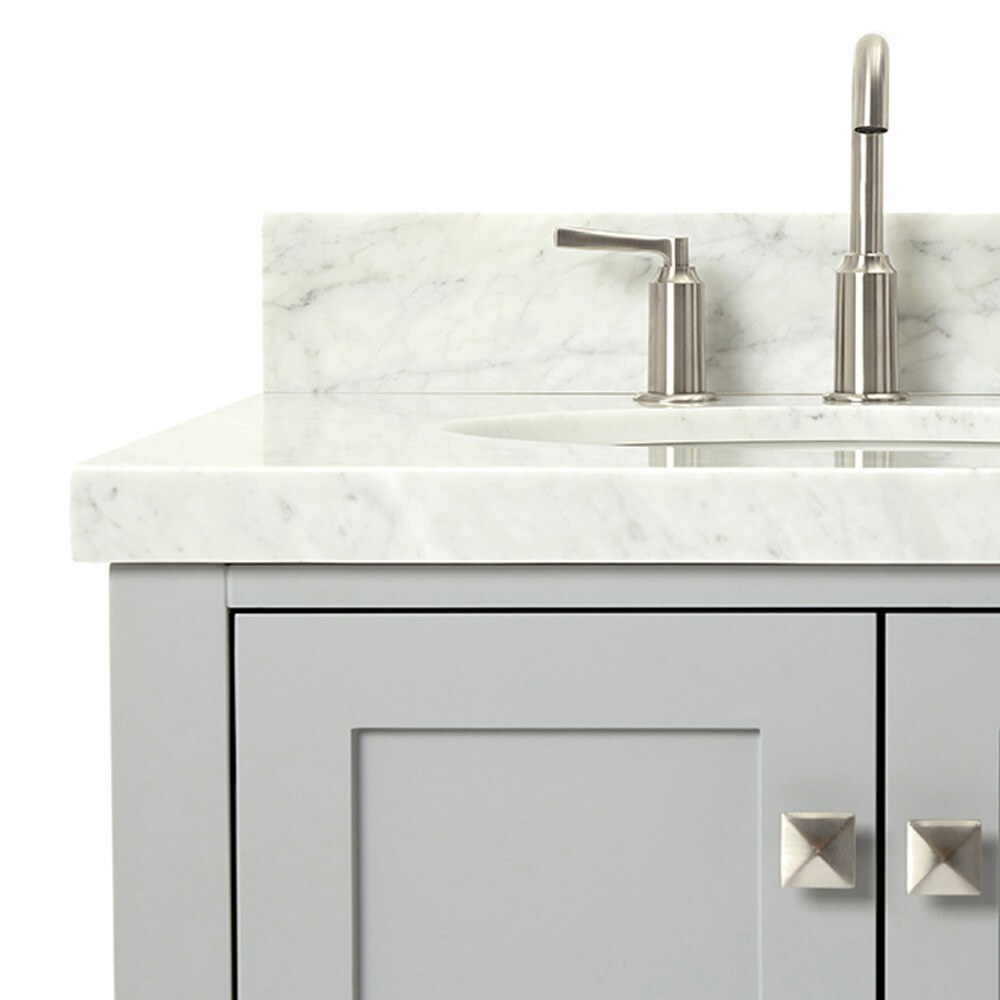 Cambridge 37" Gray Marble Top Single Sink Vanity