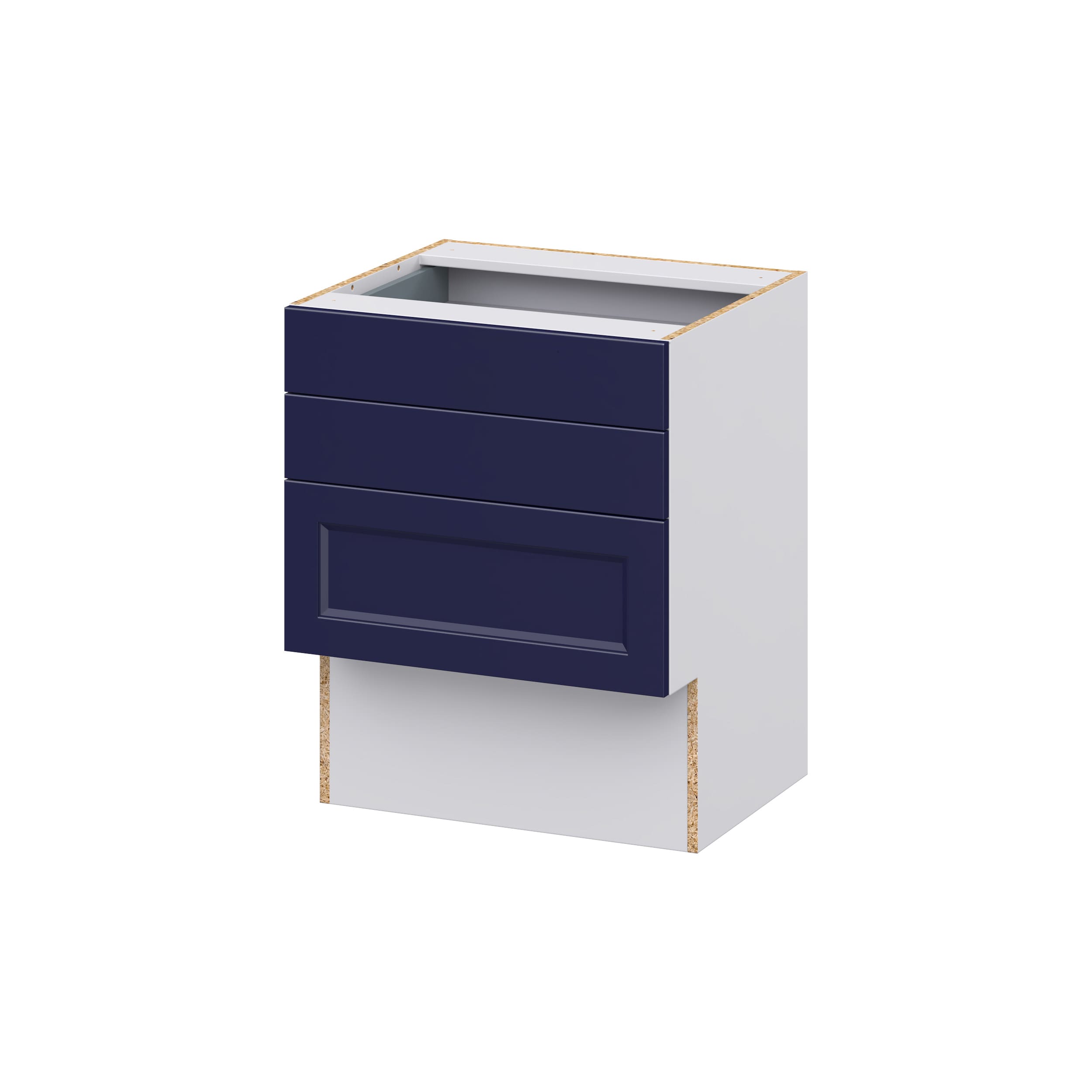 Hugo&Borg DSV3D24ADA-LO Lorette 24-in W x 30-in H x 21-in D Navy Blue 3 -Drawers Drawer Base Fully assembled Cabinet (Recessed Panel Shaker)