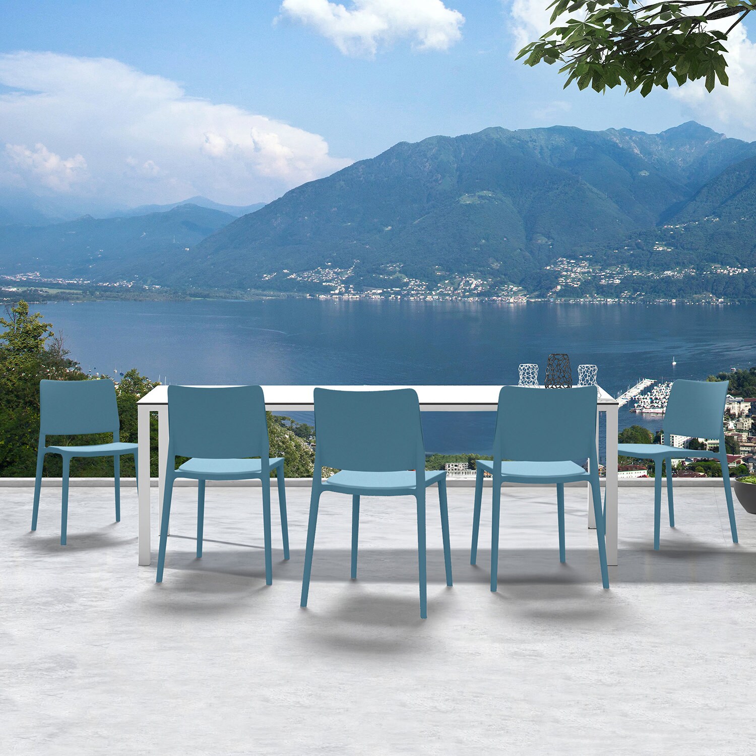 World Rug Gallery JS8051AQUA2 Patio-Chairs - View #2