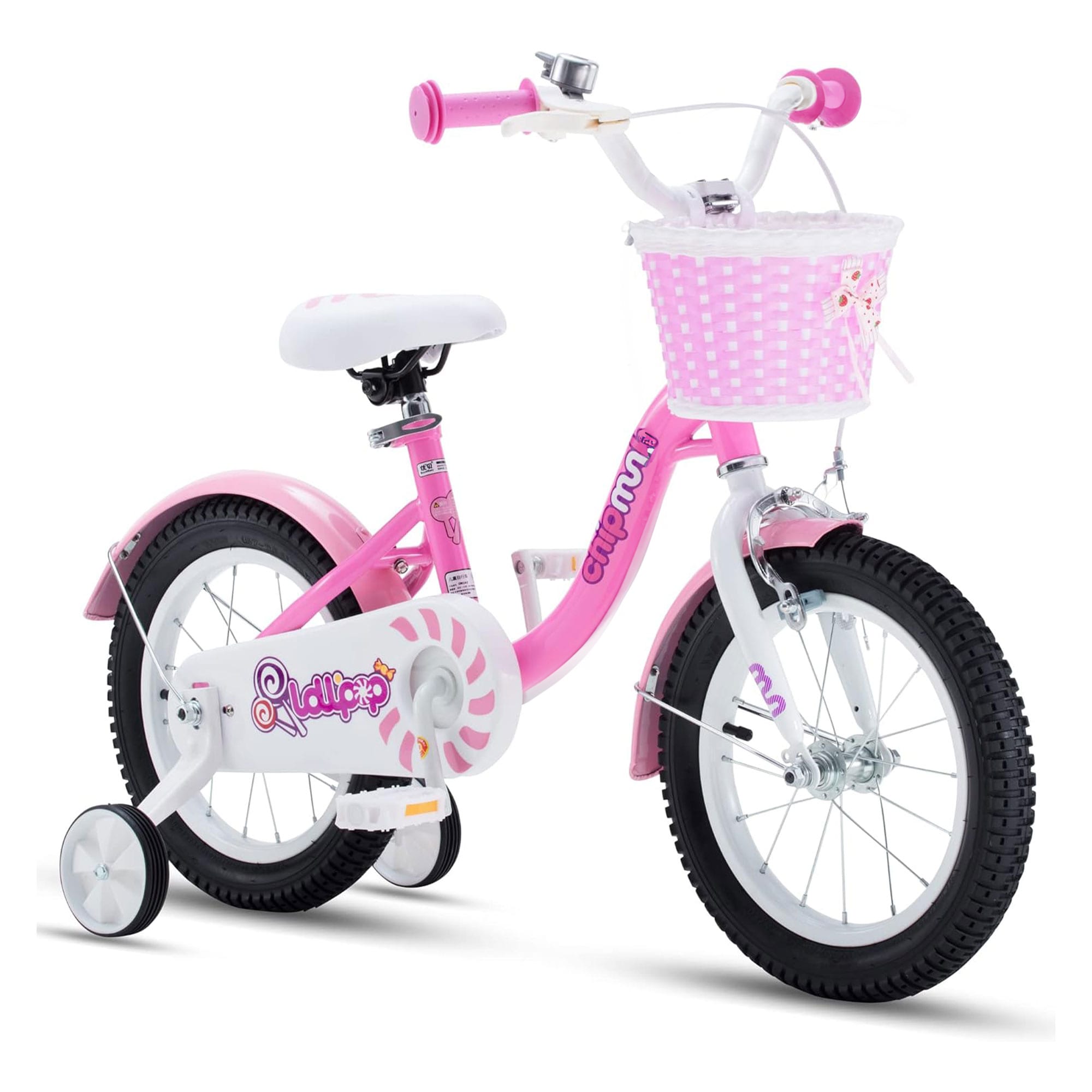 Royal Baby RoyalBaby Chipmunk 16 Inches Kids Bicycle w/ Basket Training Wheels and Kickstand Pink #324528
