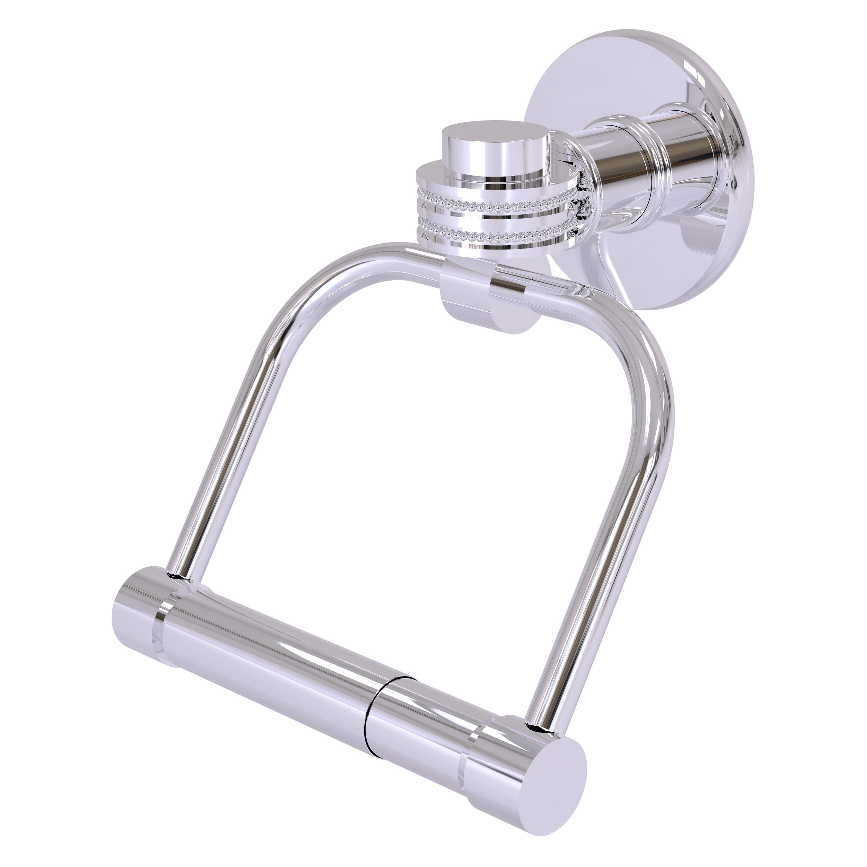Allied Brass 2024D-PC Continental Polished Chrome Wall mount Double post Toilet Paper Holder 1 -Rolls