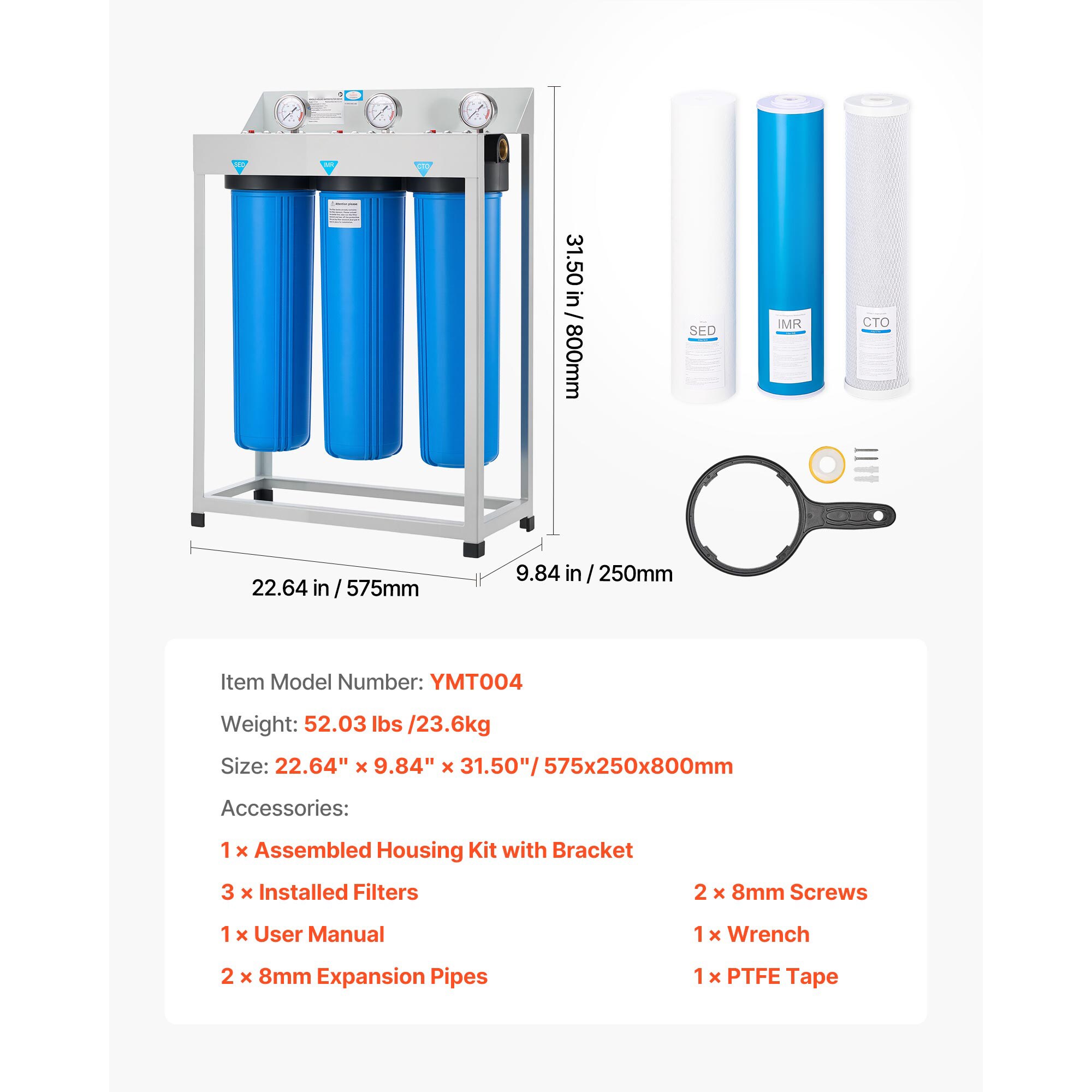VEVOR SCQWSGLQZZ3L07781V0 Replacement-Water-Filters-Cartridges - View #7