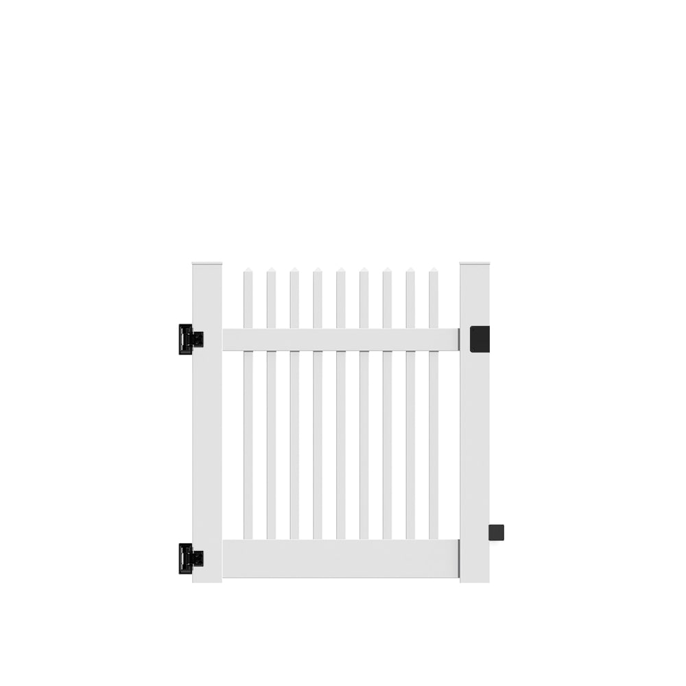 Freedom 73014743 Keswick 4-ft H x 4-ft W White Vinyl Fence gate kit (Unassembled)